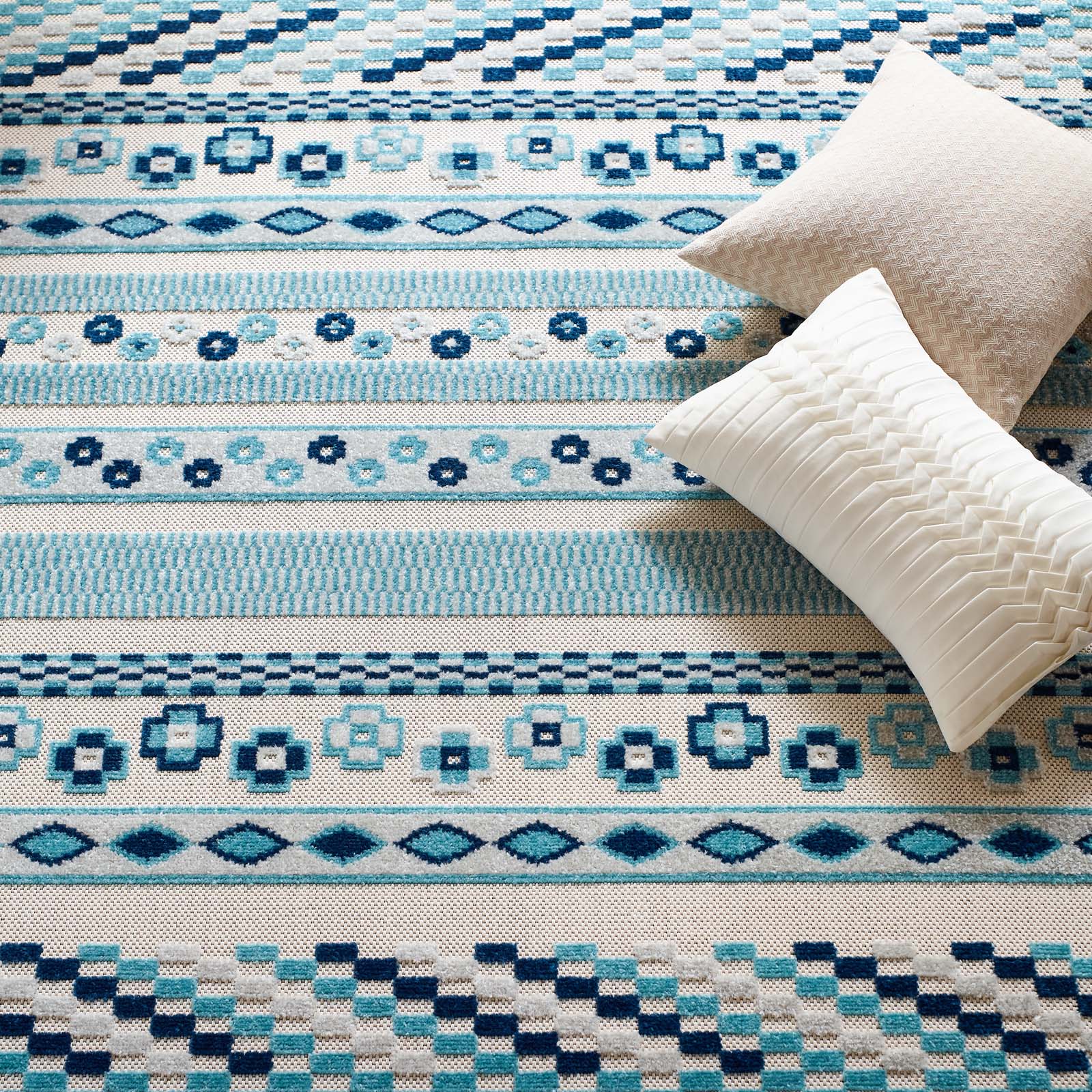 Reflect Cadhla Vintage Abstract Geometric Lattice Indoor and Outdoor Area Rug by Modway