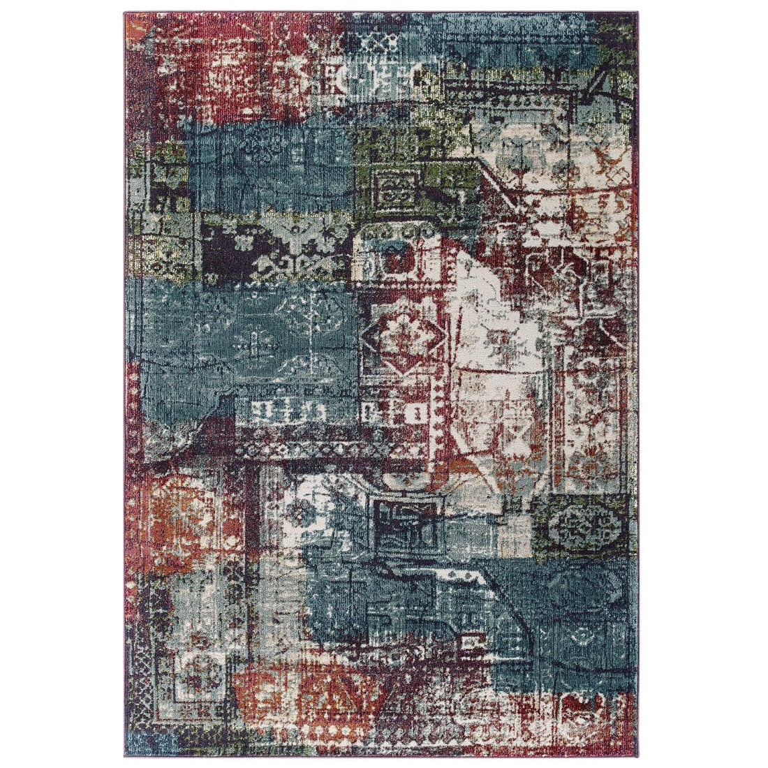 Tribute Elowen Contemporary Modern Vintage Mosaic Area Rug by Modway