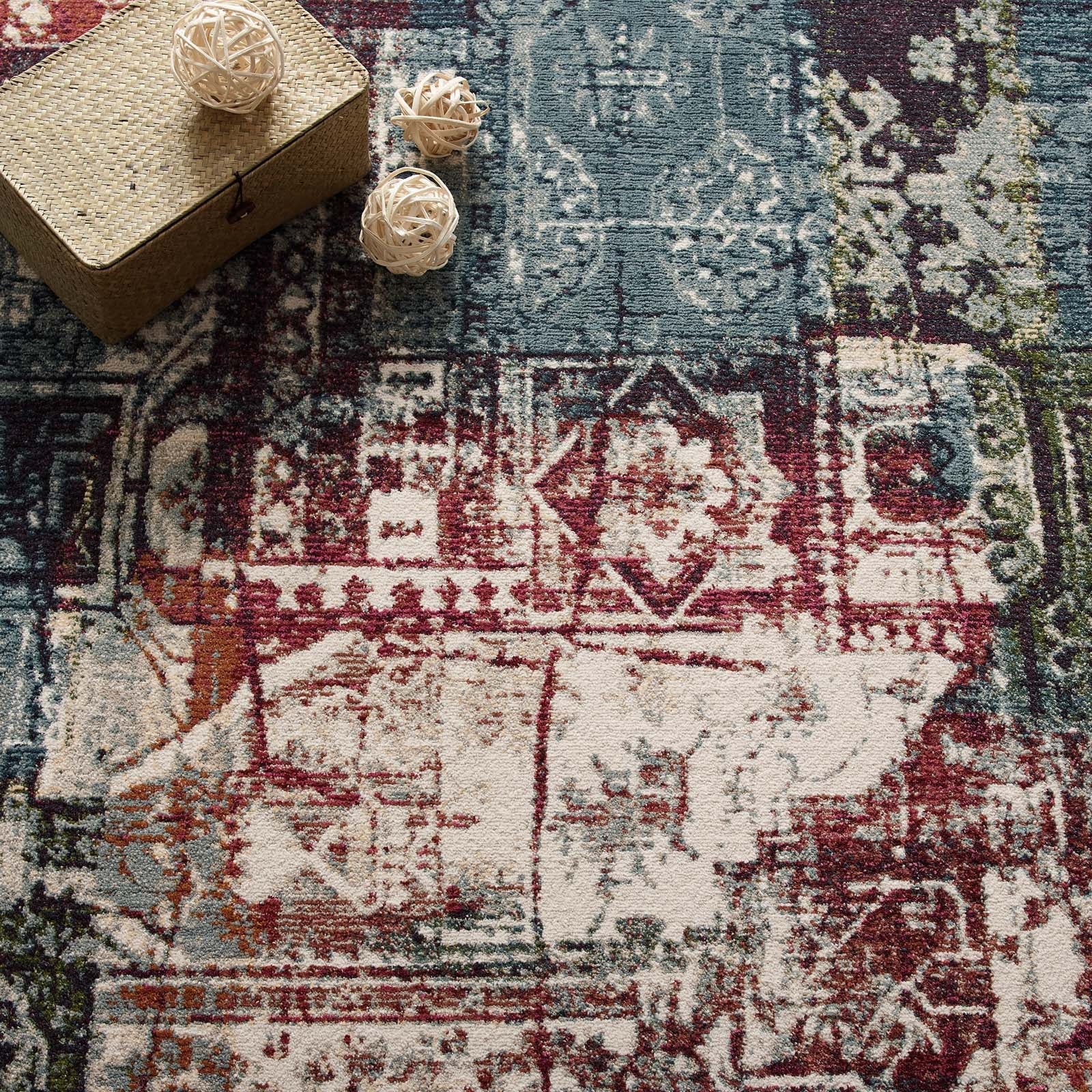 Tribute Elowen Contemporary Modern Vintage Mosaic Area Rug by Modway