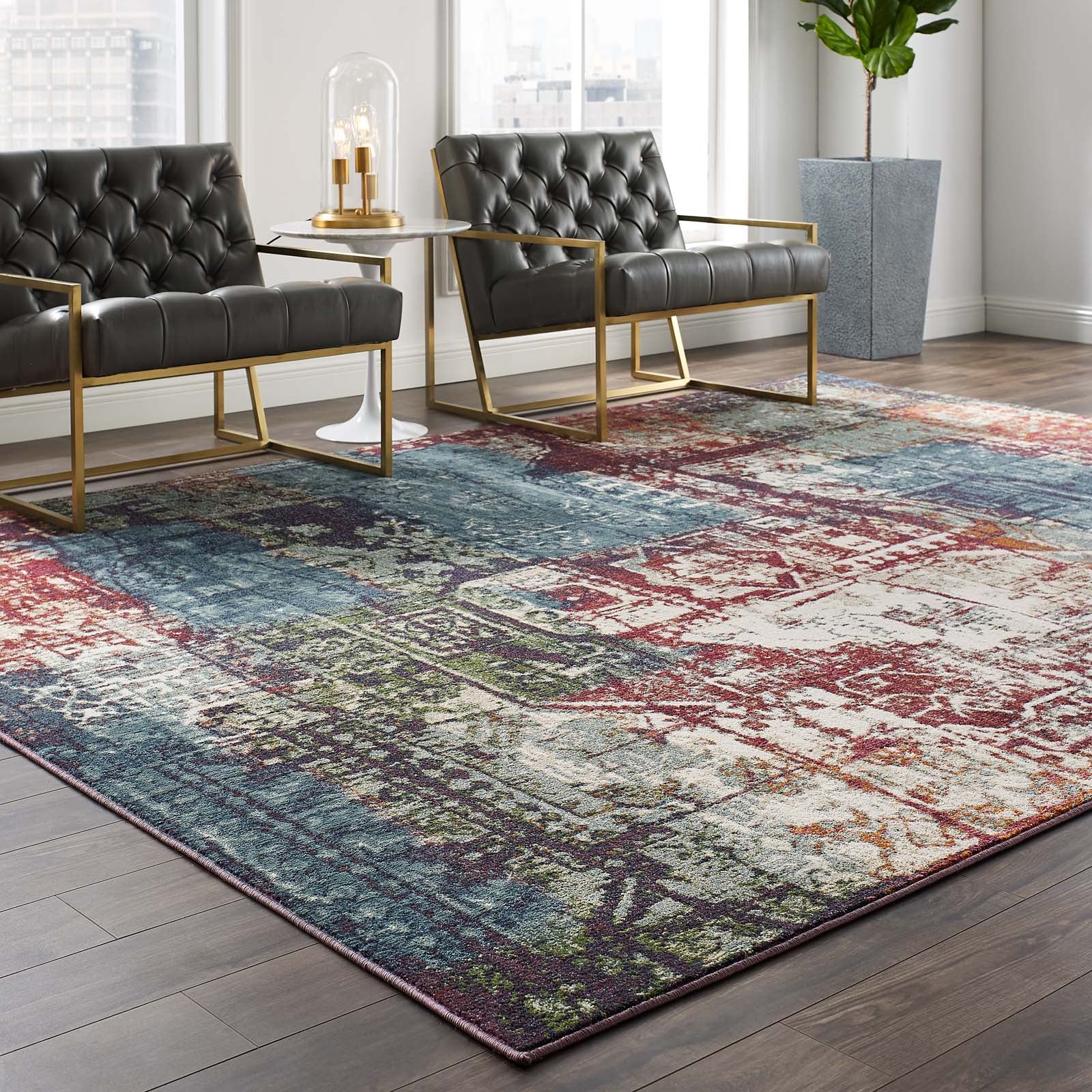 Tribute Elowen Contemporary Modern Vintage Mosaic Area Rug by Modway
