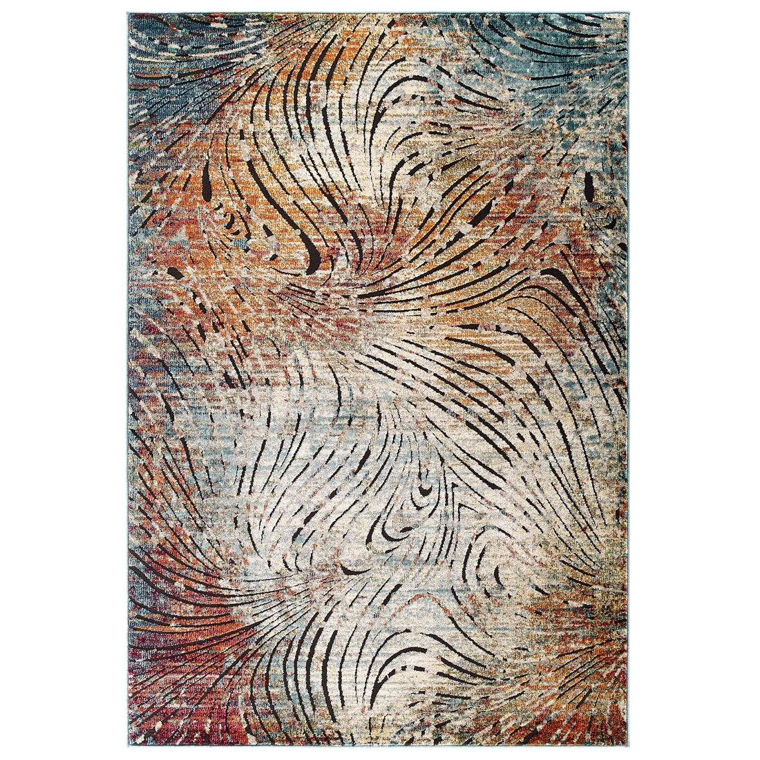Tribute Ember Contemporary Modern Vintage Mosaic Area Rug by Modway