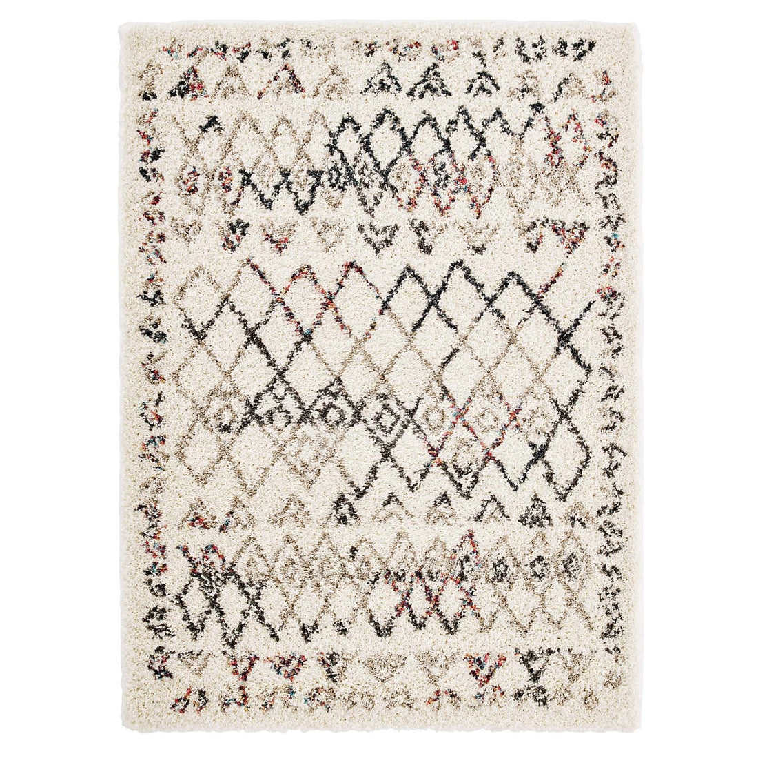 Skadi Rainbow Diamond Shag Area Rug by Modway