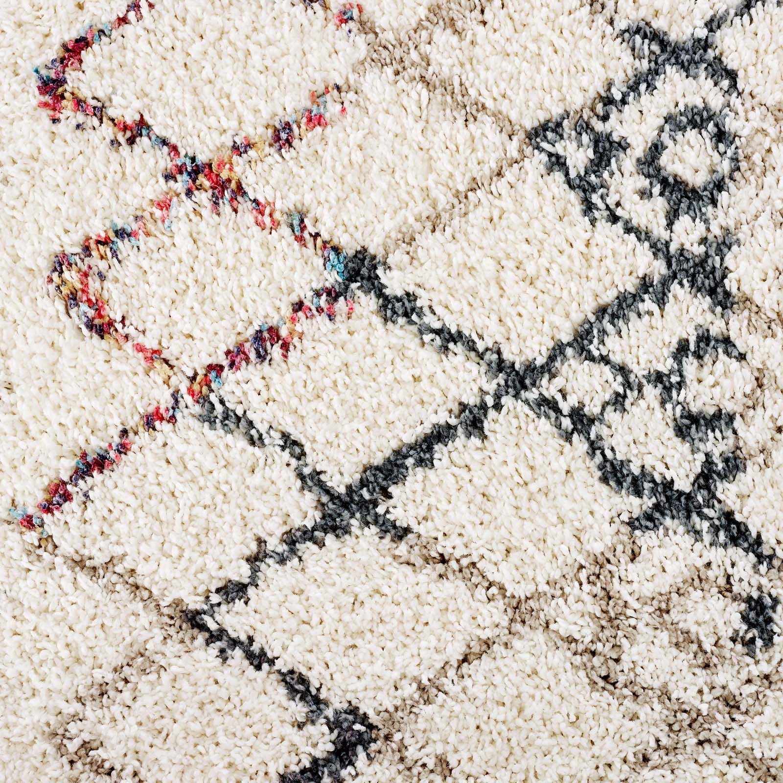 Skadi Rainbow Diamond Shag Area Rug by Modway