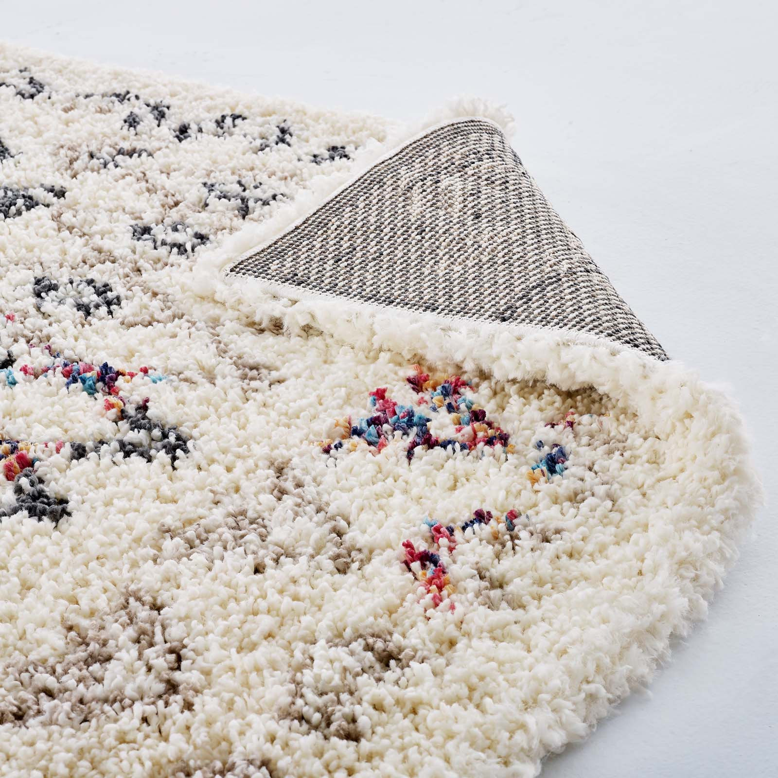 Skadi Rainbow Diamond Shag Area Rug by Modway