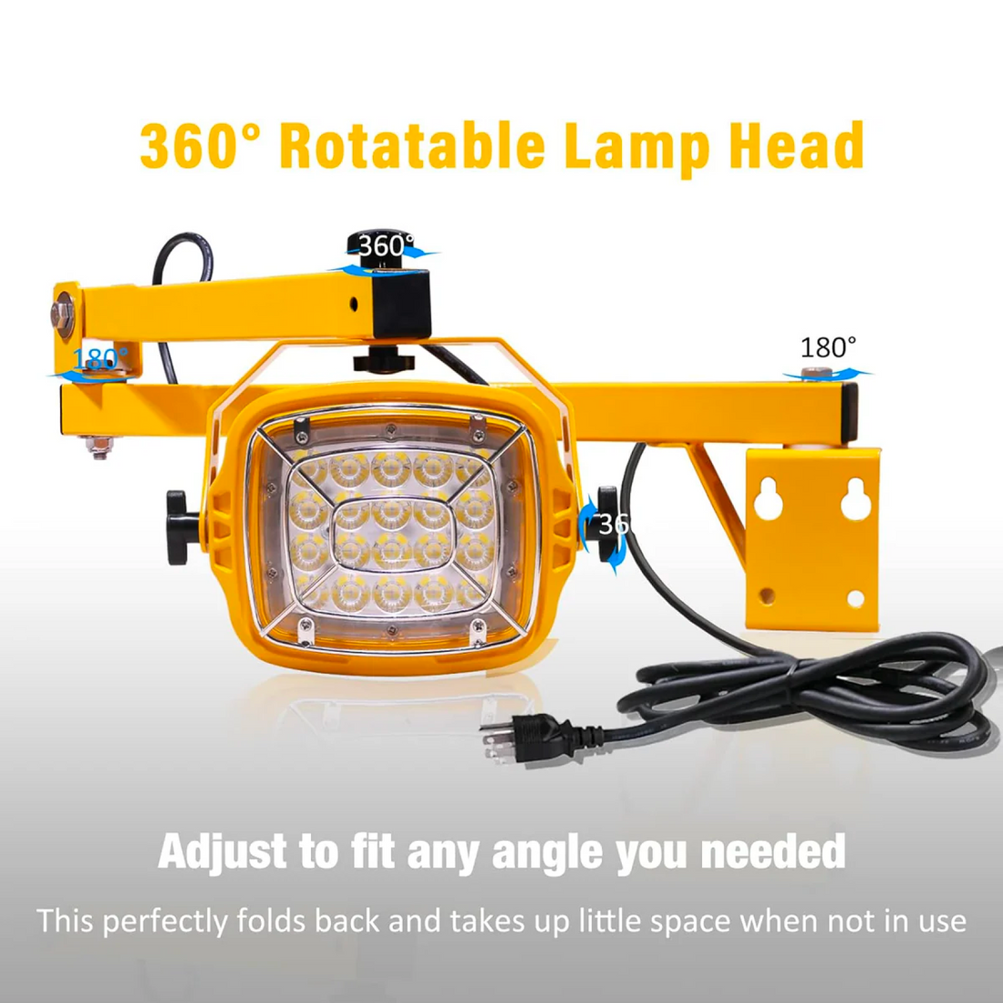 50W LED Loading Dock Light, Square Series, 7000LM , 5000K With Single Bracket 100-277V