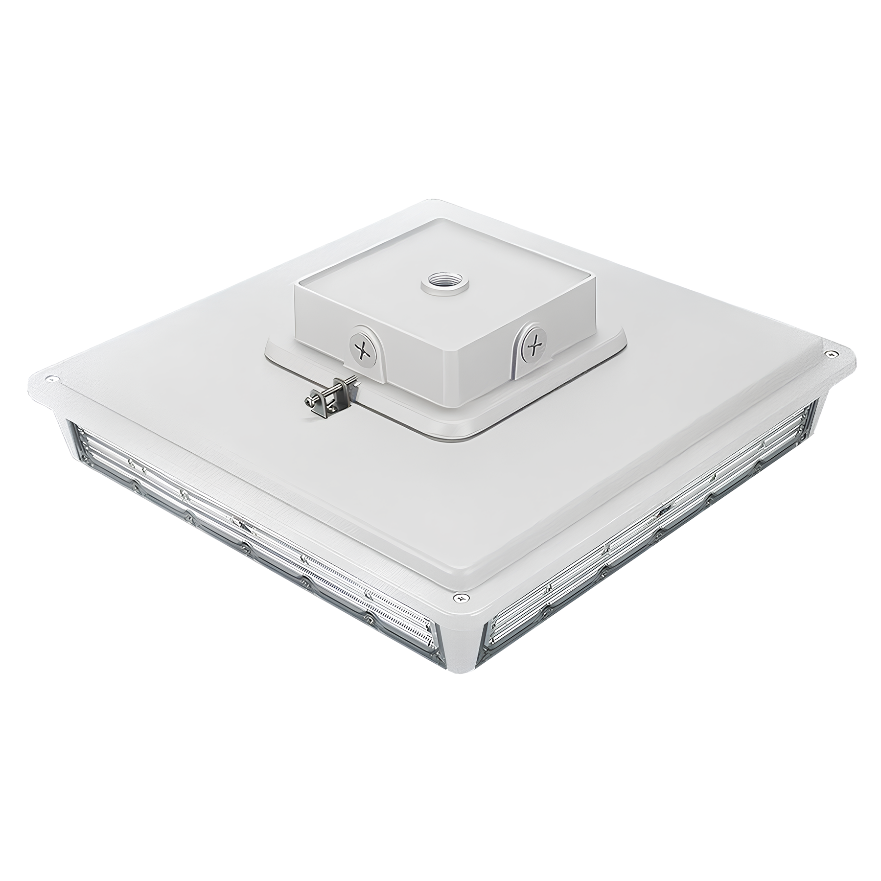 LED Parking Garage Canopy Light - 45W - 5652 Lumens - 4000K CCT, Finish: White
