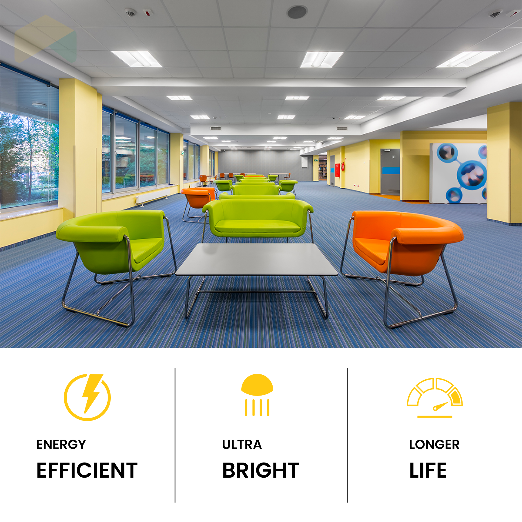 2x4 ft LED Troffer Light - Wattage Adjustable (30W/40W/50W), CCT Changeable (3500K/4000K/5000K), 150LM/Watt, 100-277Vac, 0-10V Dim, ETL, DLC 5.1 Premium, Recessed Back-lit With Earthquake Kit Fixture (4-Pack)