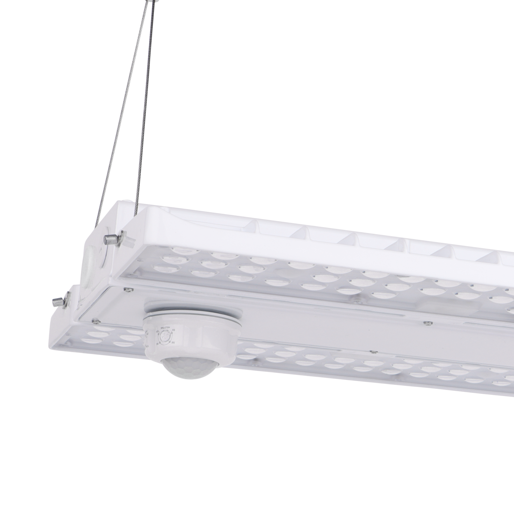 1.2FT LED Linear High Bay Light 155/180/210W Wattage Adjustable - 4000/5000K - 31500Lumens 0-10V Dimmable With sensor base, 120-277VAC, Input Voltage, DLC 5.1 Premium, White