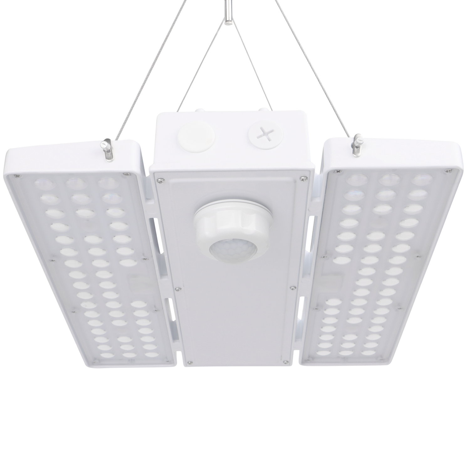 1.2FT LED Linear High Bay Light 90/105/130W Wattage Adjustable - 4000/5000K - 20150Lumens - 0-10V Dimmable With sensor base - 120-277VAC Input Voltage DLC 5.1 Premium, White