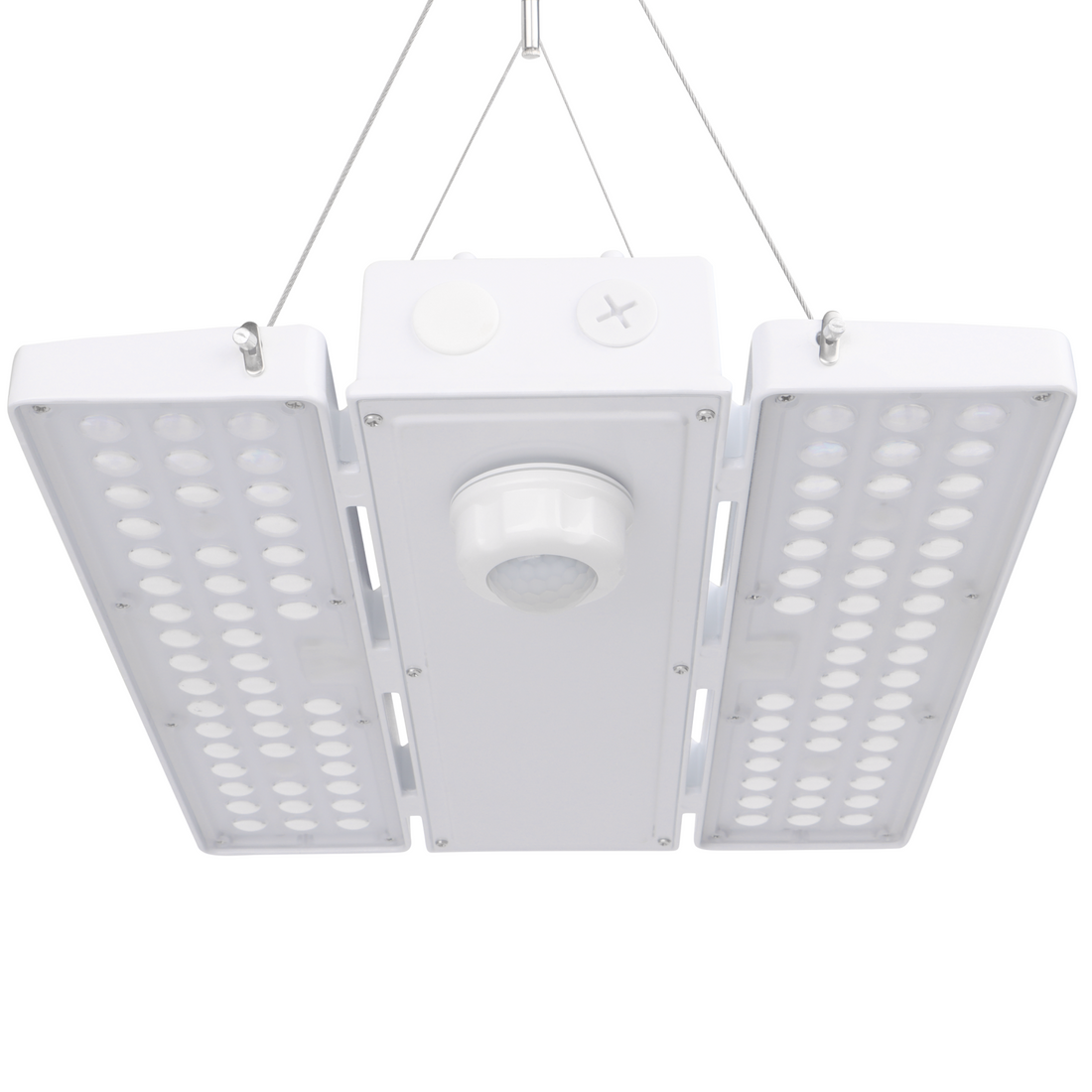 1.2FT LED Linear High Bay Light 90/105/130W Wattage Adjustable - 4000/5000K - 20150Lumens 0-10V Dimmable With sensor base, 120-277VAC Input Voltage - DLC 5.1 Premium, White