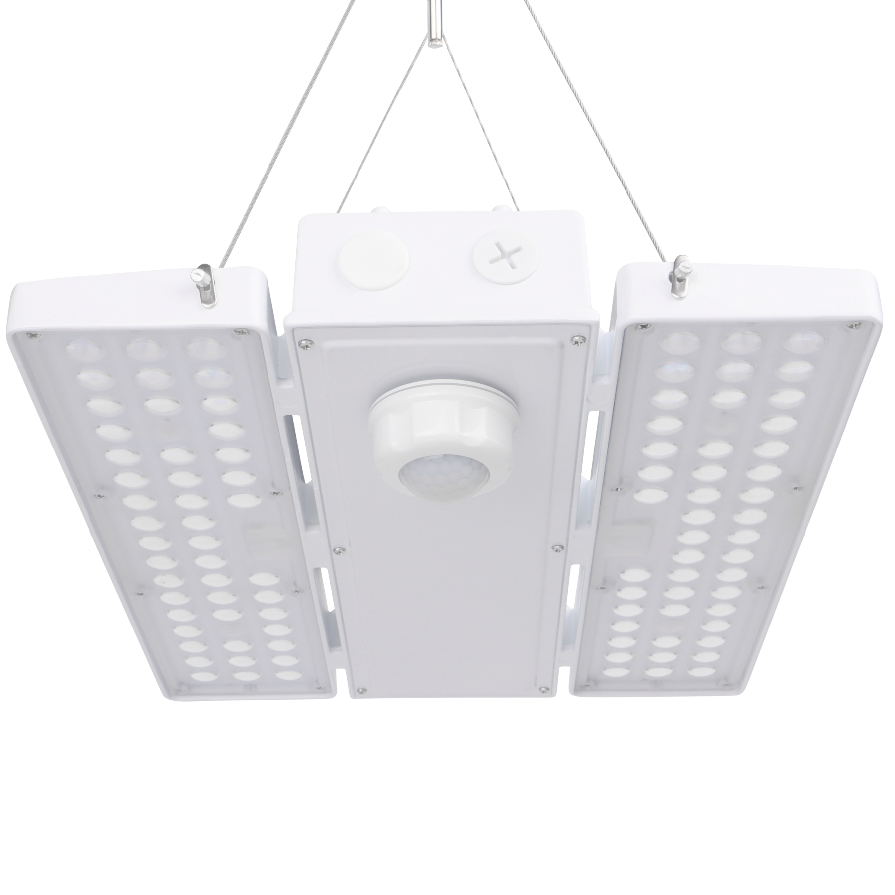 1.2FT LED Linear High Bay Light 90/105/130W Wattage Adjustable - 4000/5000K - 20150Lumens 0-10V Dimmable With sensor base, 120-277VAC Input Voltage - DLC 5.1 Premium, White