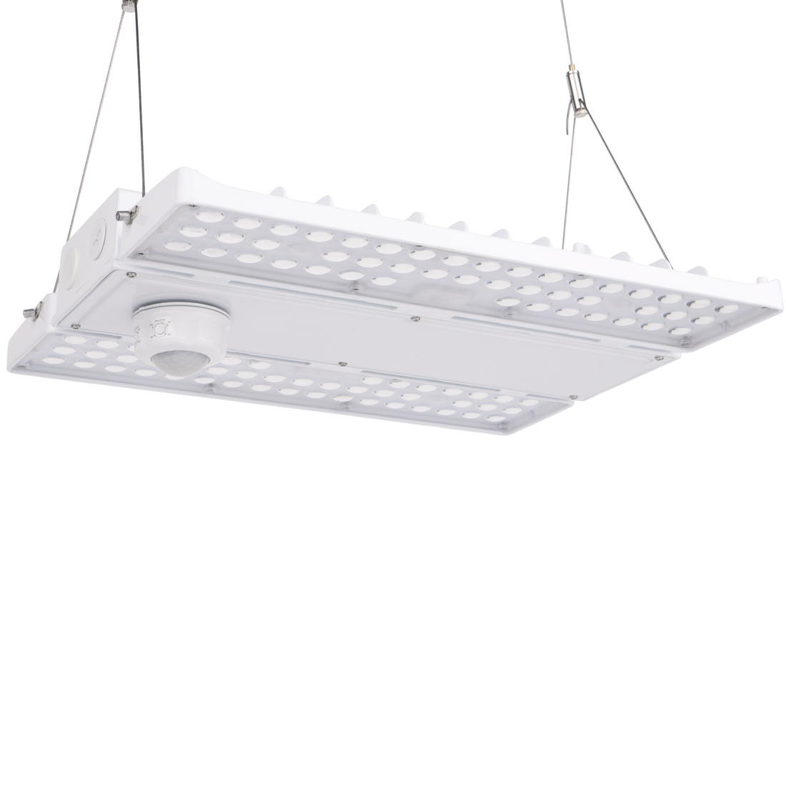 1.7FT LED Linear High Bay Light 240/270/310W Wattage Adjustable - 4000/5000K - 46500Lumens 0-10V Dimmable With sensor base, 277-480VAC Input Voltage - DLC 5.1 Premium, White