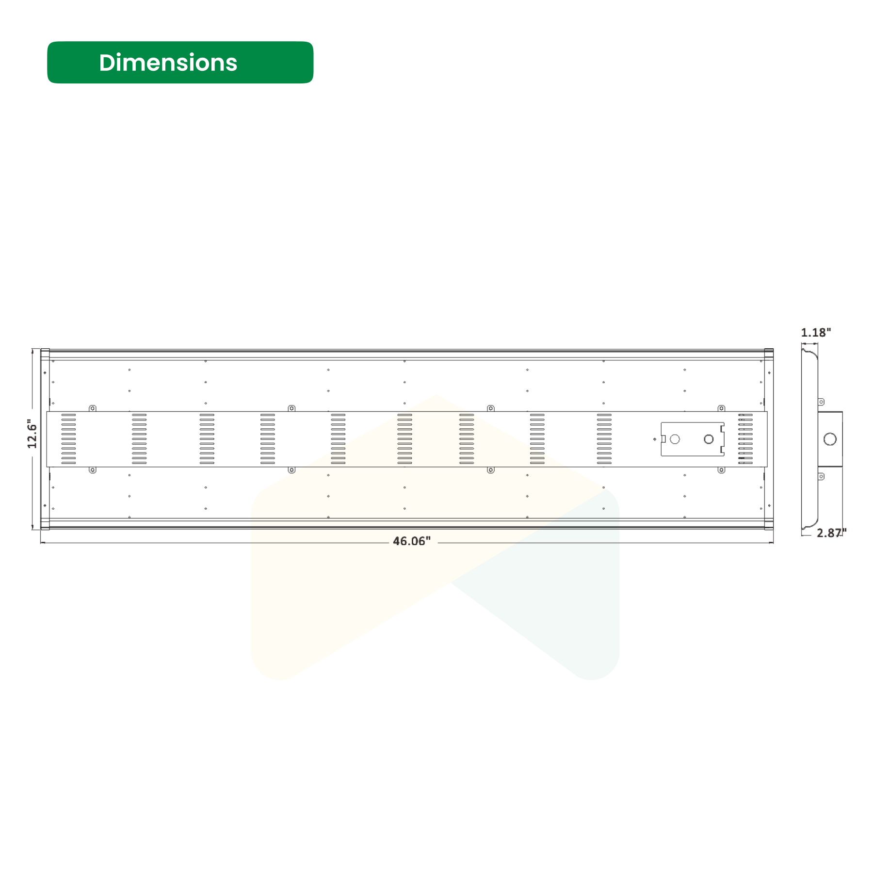 4FT LED Linear High Bay Light 300W - 5000K - 42000Lumens 0-10V Dimmable 120-277VAC, White