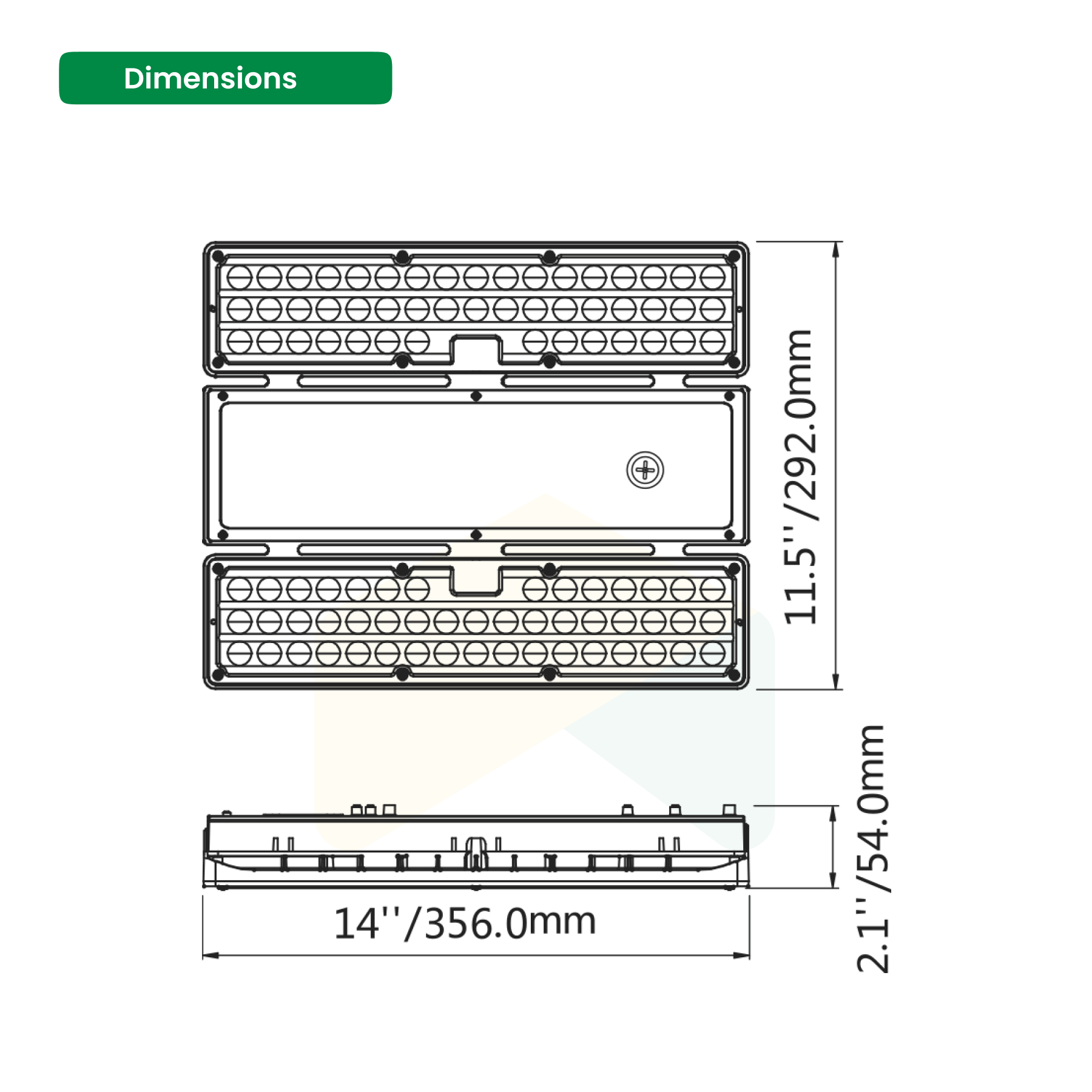 1.2FT LED High Bay Linear Light 115-130-155W Wattage Adjustable - 4000/5000K - 23250Lumens 0-10V Dimmable With sensor base, 277-480VAC Input Voltage - DLC 5.1 Premium