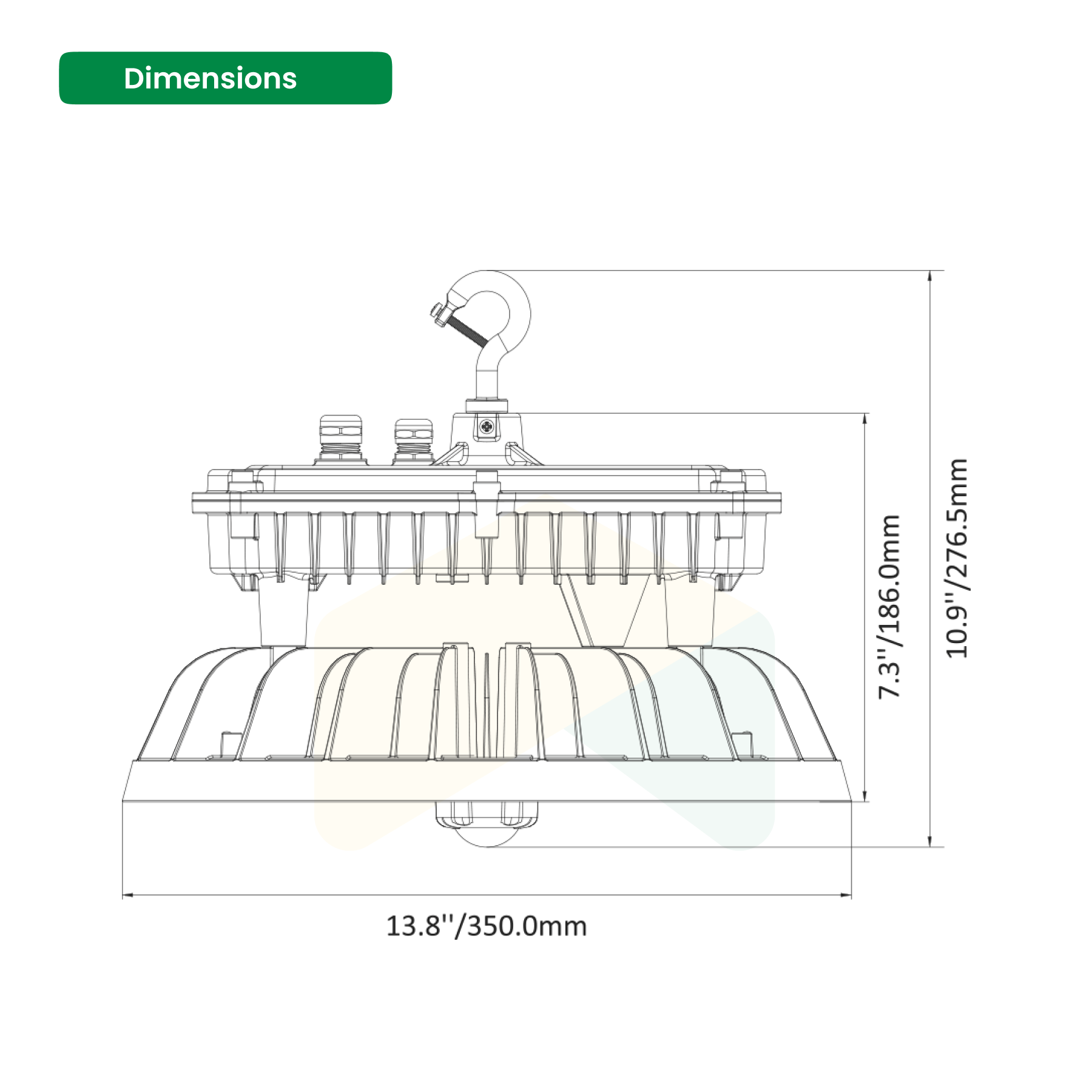 LED UFO High Bay Light 240W/270W/310W Wattage Adjustable - 5000K - 47430Lumens 0-10V Dimmable, With sensor base,120-277VAC DLC 5.1 Premium