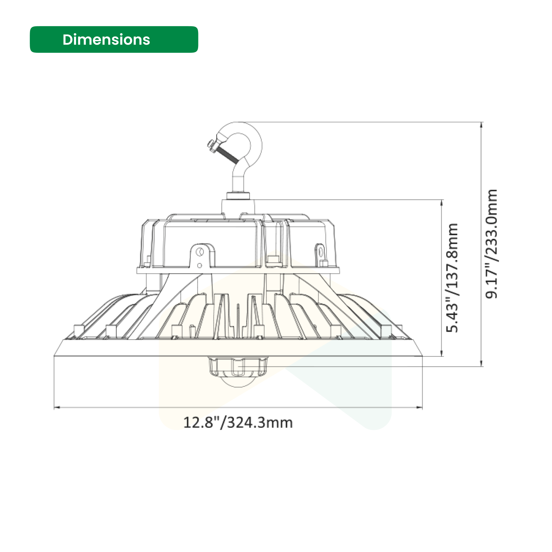 UFO LED High Bay Light 240W, 5000K, 36240LM, 0-10V Dim, With sensor base, IP65, 277-480VAC, UL DLC 5.1 Premium, Black, For Warehouse Workshop Factory Barn Garage Gymnasium Airport