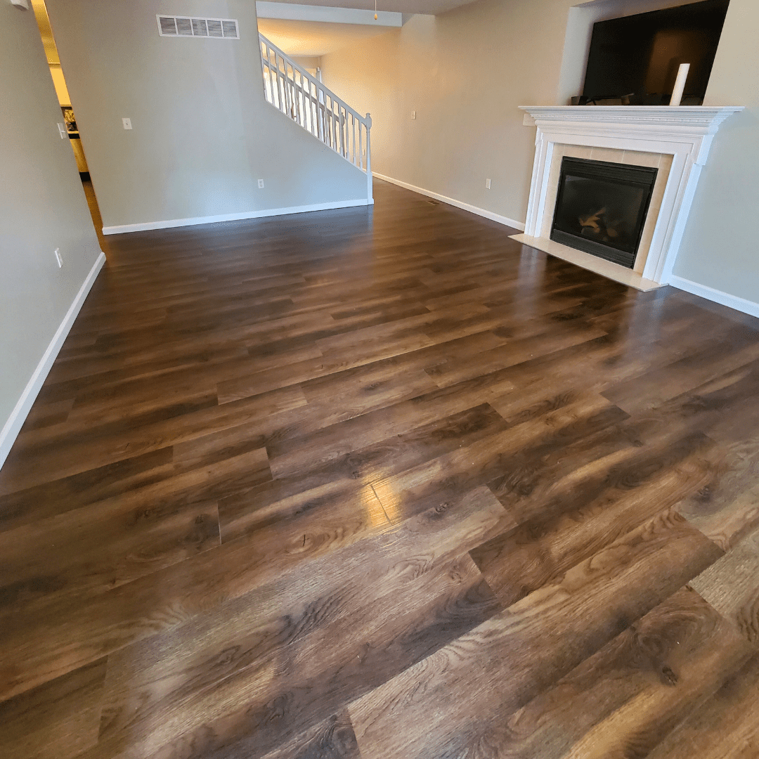 7" x 48" x 5mm Thickness Walnut Click Lock Luxury Vinyl Plank, 20MIL (24SQ FT/ BOX)