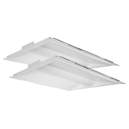 2x2 ft LED Troffer with Sensor Base Wattage Adjustable (20W/30W/40W) - Color Changeable (3000K/4000K/5000K), 130LM/Watt, 120-277VAC, 0-10V Dimmable - ETL, DLC Premium Listed - 5 Years Warranty (4-Pack)