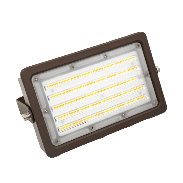 LED Flood Light, Wattage Changeable, CCT Changeable (30/40/50K), 120-277V - 0-10V Dimmable