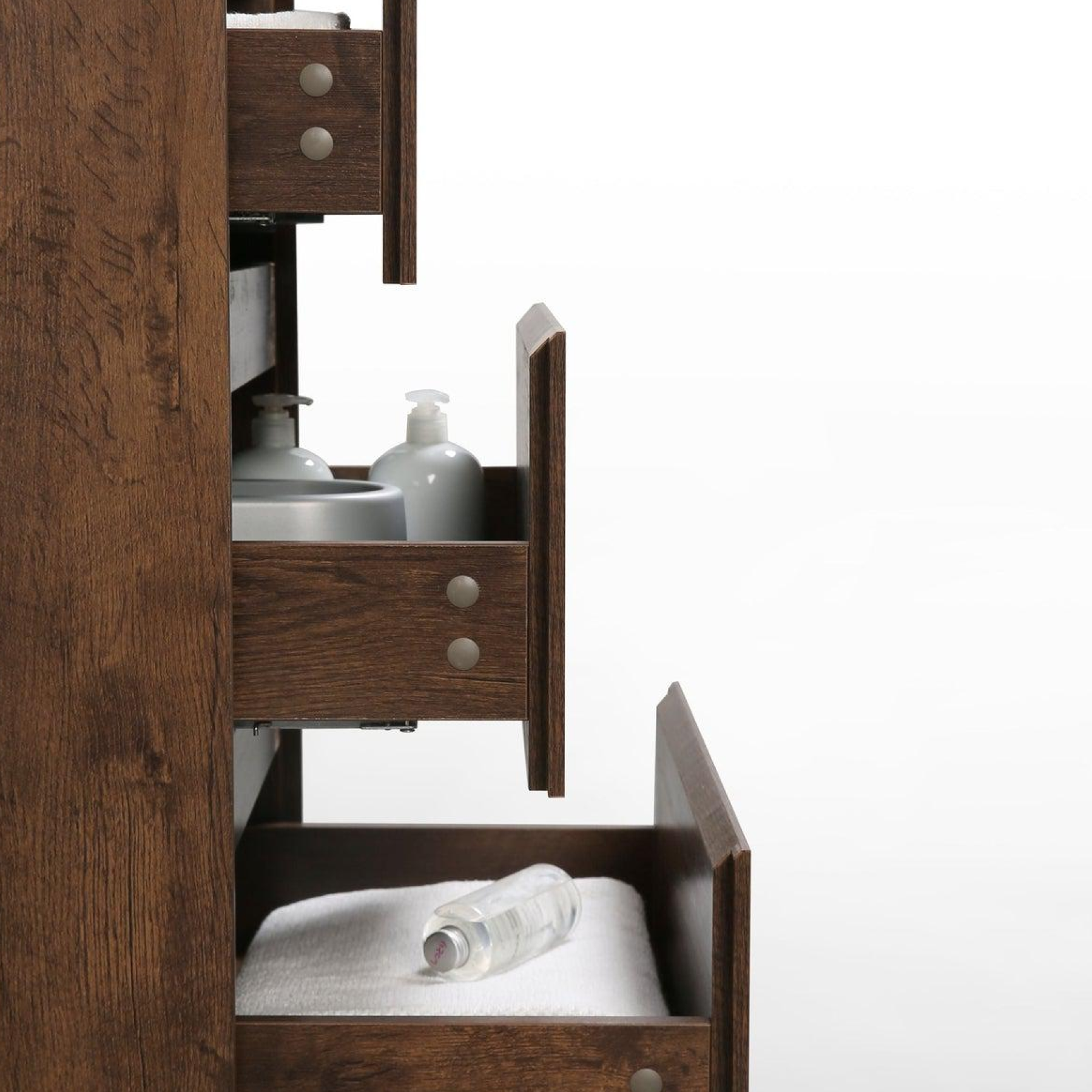 Elysian 24" Rosewood Freestanding Vanity With Single Reinforced White Acrylic Sink