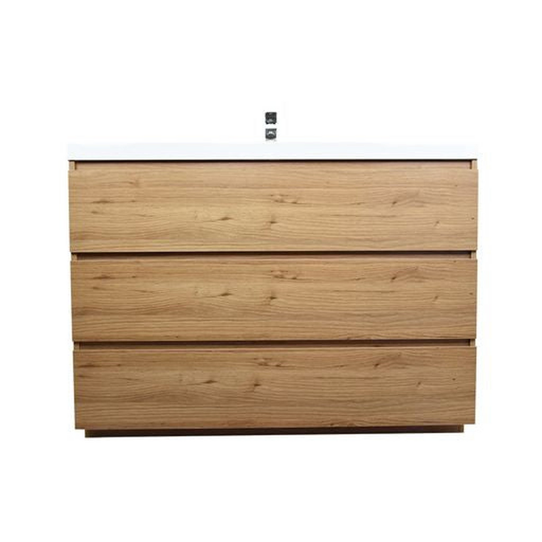 Elysian 48" Nature Oak Freestanding Vanity With Single Reinforced White Acrylic Sink