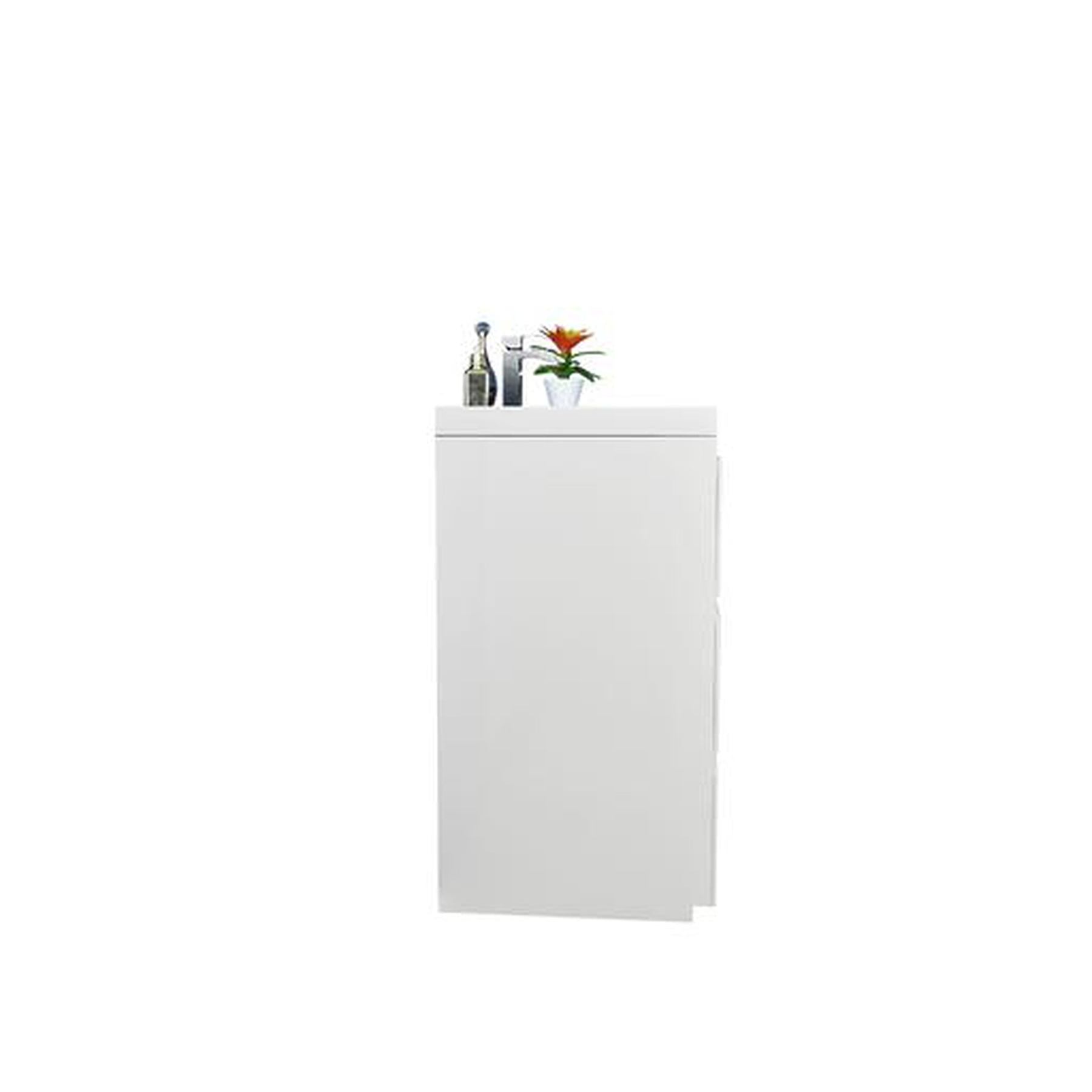 Elysian 60" High Gloss White Freestanding Vanity With Single Reinforced White Acrylic Sink