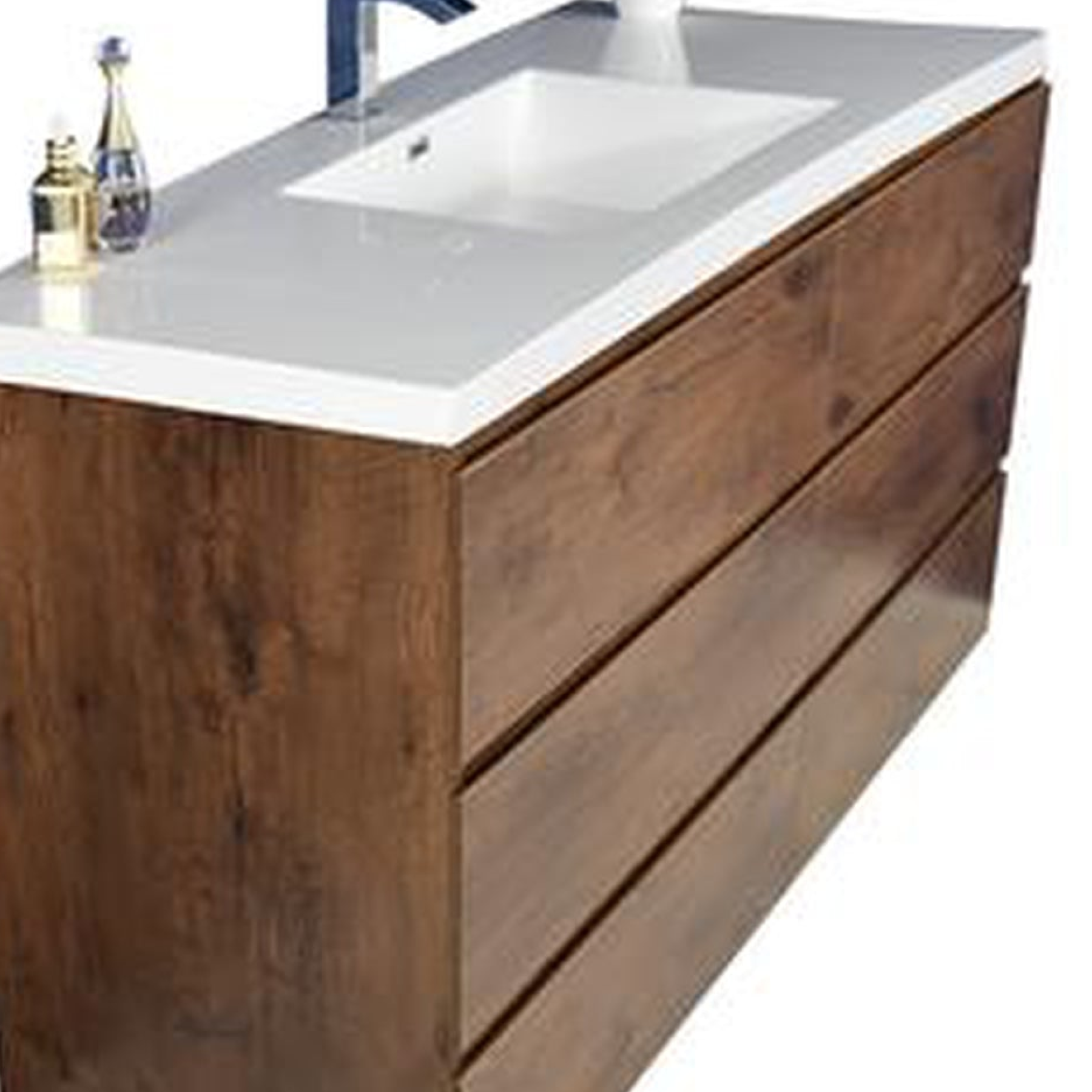 Elysian 60" Rosewood Freestanding Vanity With Single Reinforced White Acrylic Sink