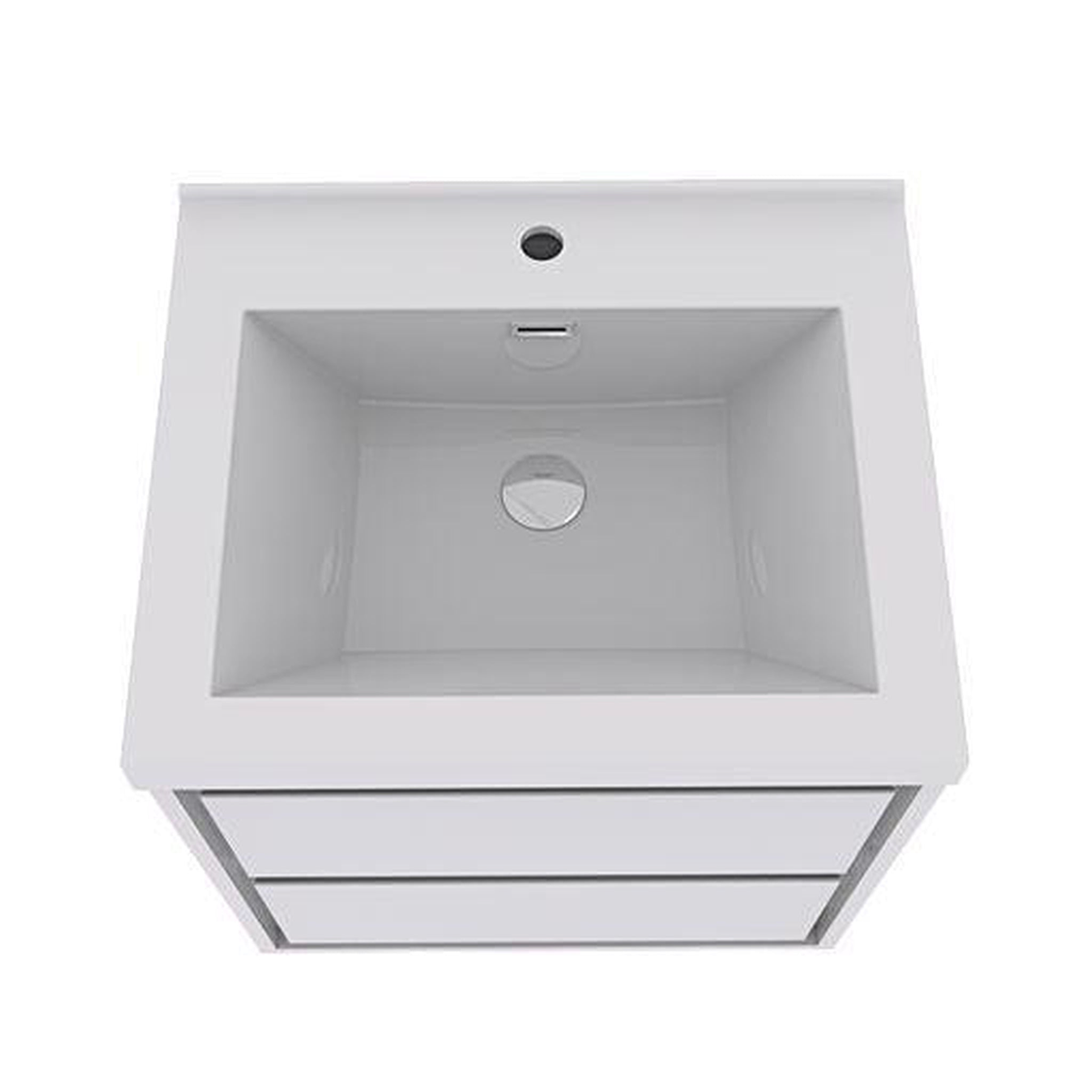 Eden 30" High Gloss White Wall-Mounted Modern Vanity With Single Reinforced White Acrylic Sink