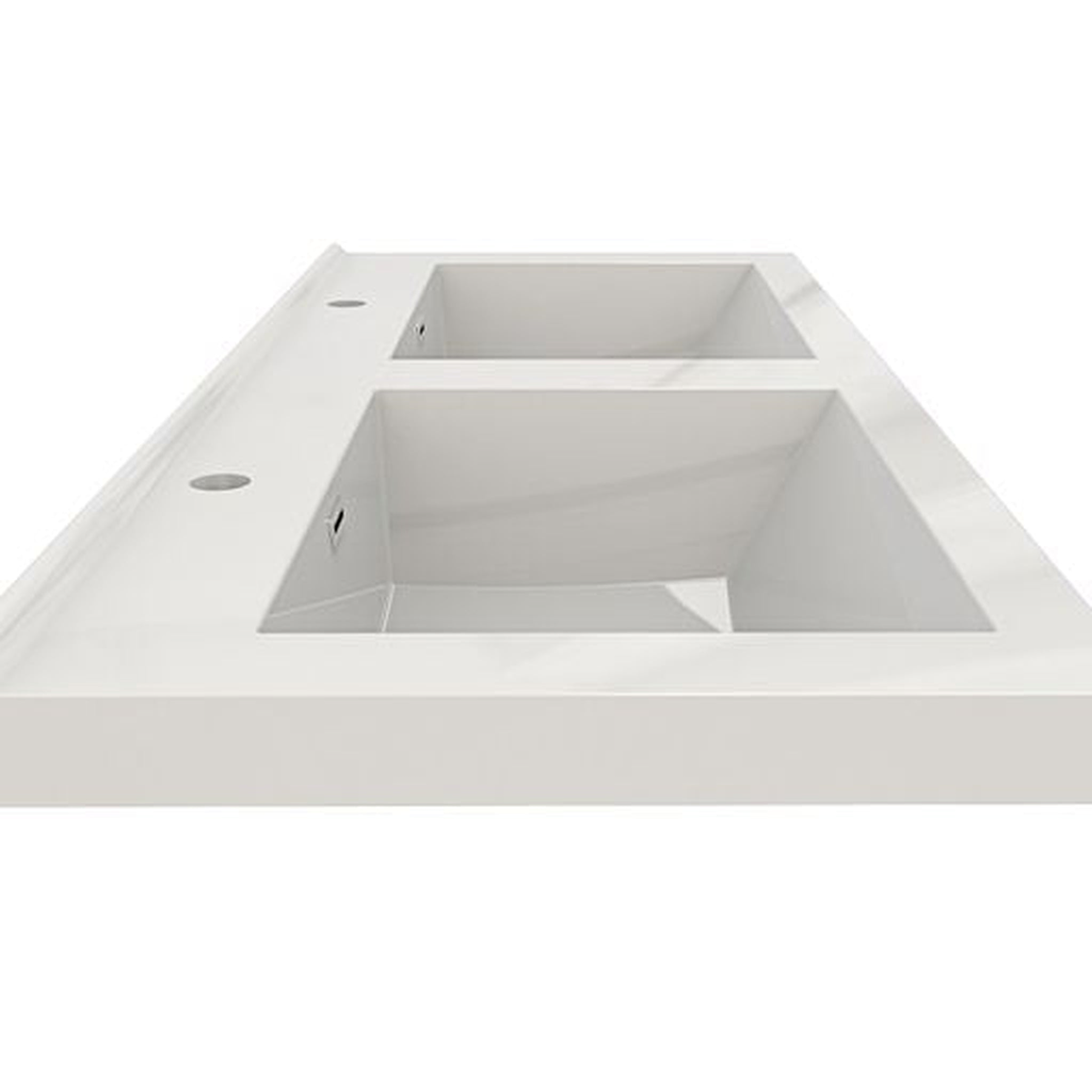 Eden 48" Dark Gray Oak Wall-Mounted Modern Vanity With Double Reinforced White Acrylic Sinks