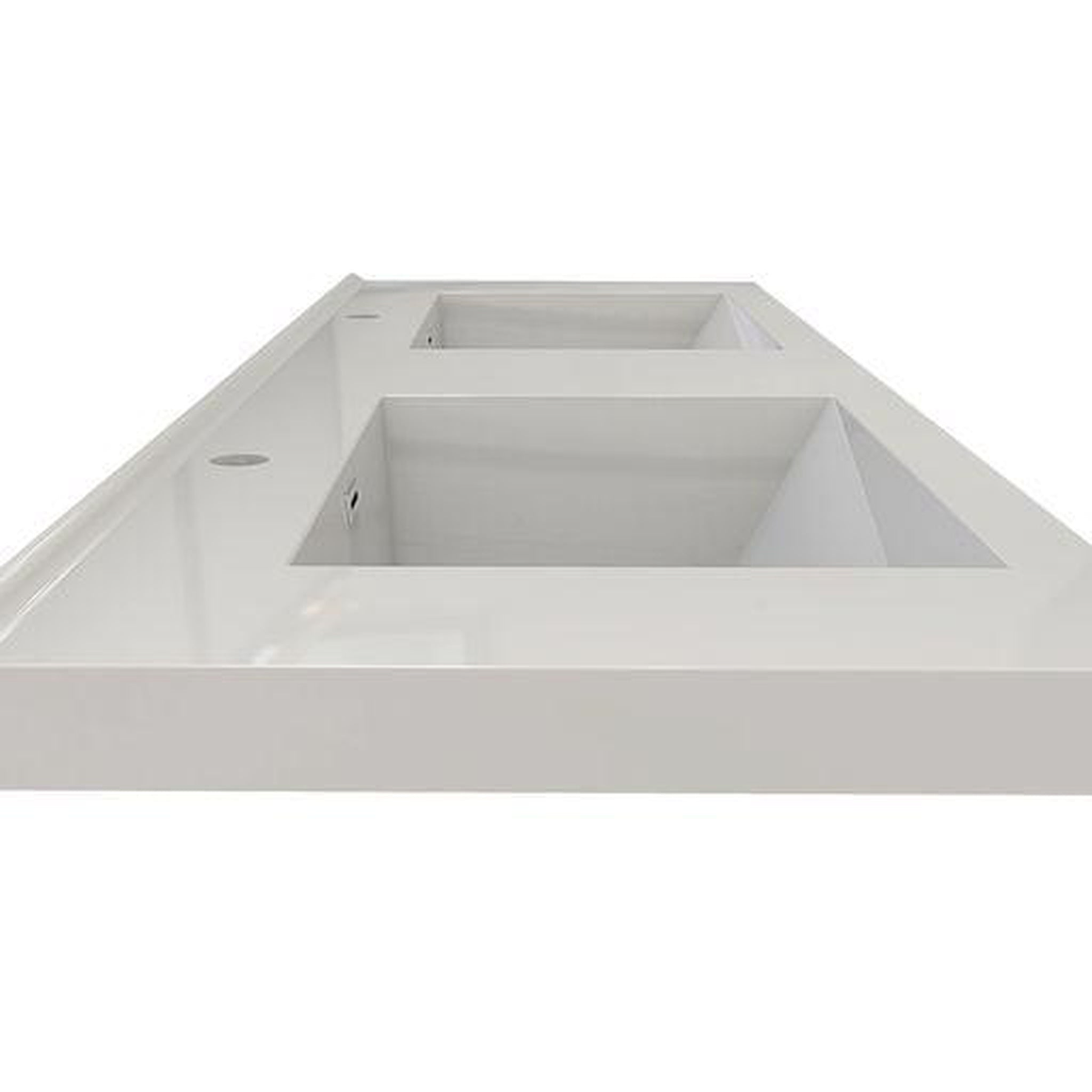 Eden 60" High Gloss White Wall-Mounted Modern Vanity With Double Reinforced White Acrylic Sinks