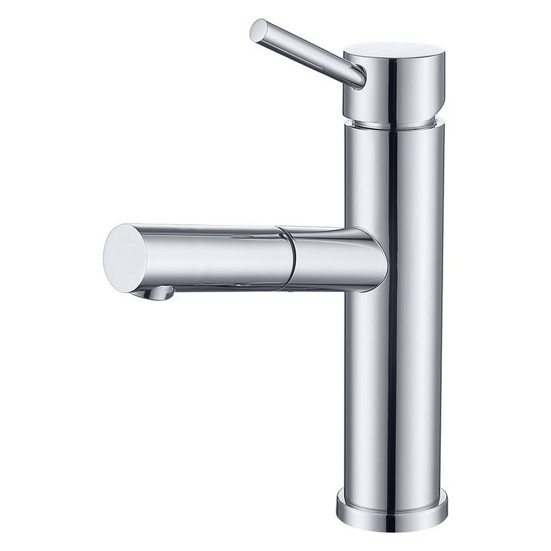 BathCraft Nelli 7" x 9" Single Hole Chrome Pullout Spout Faucet