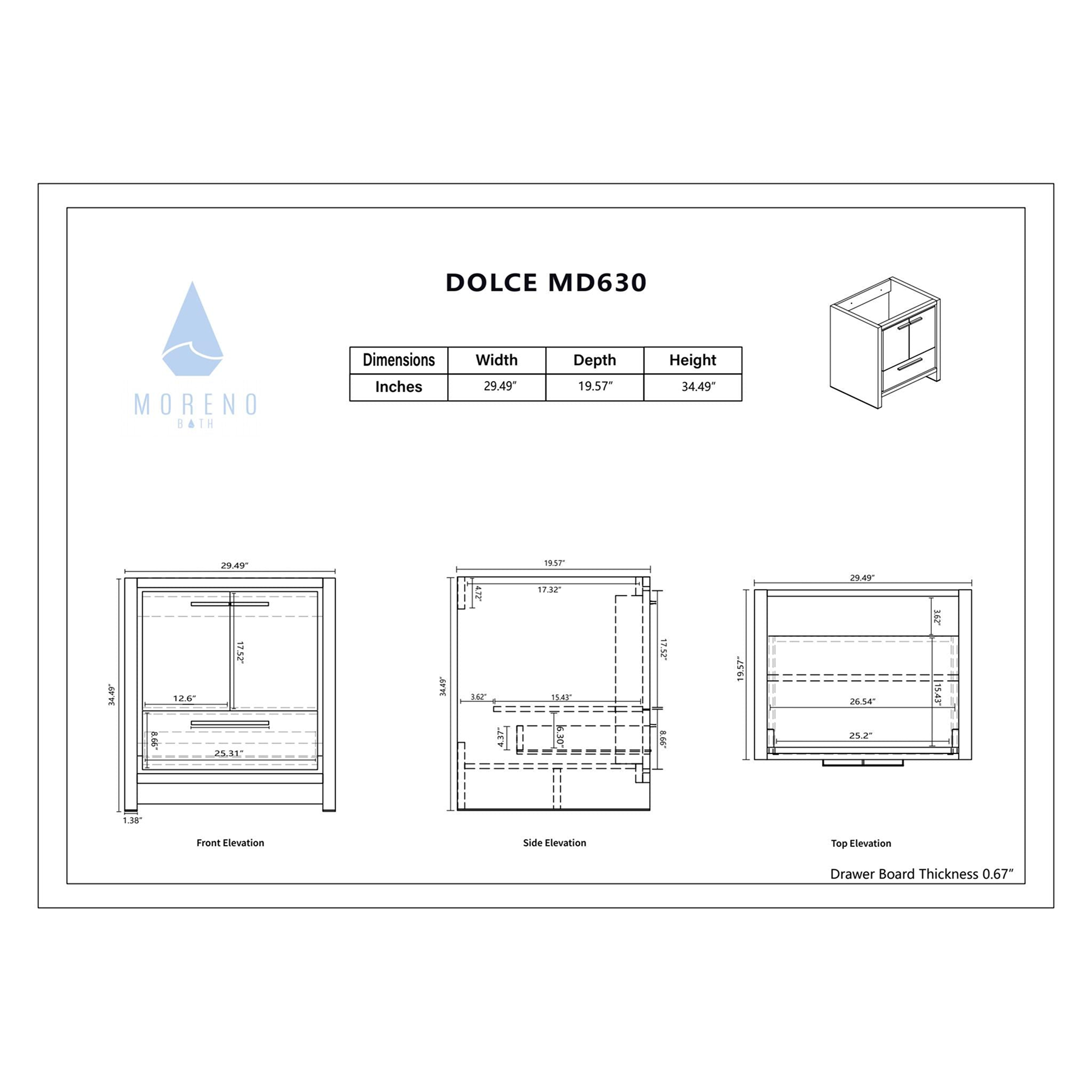 Amara 30" Rosewood Freestanding Vanity With Single Reinforced White Acrylic Sink