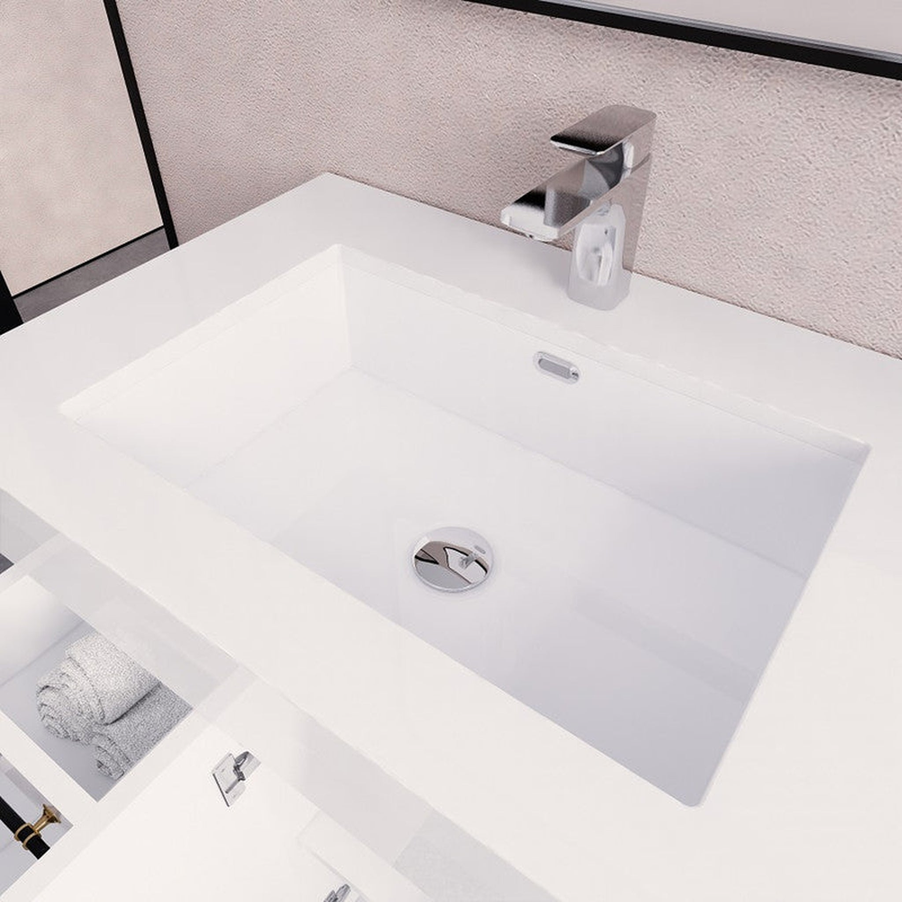 Elara 60" High Gloss White Freestanding Vanity With Single Reinforced White Acrylic Left Side Sink