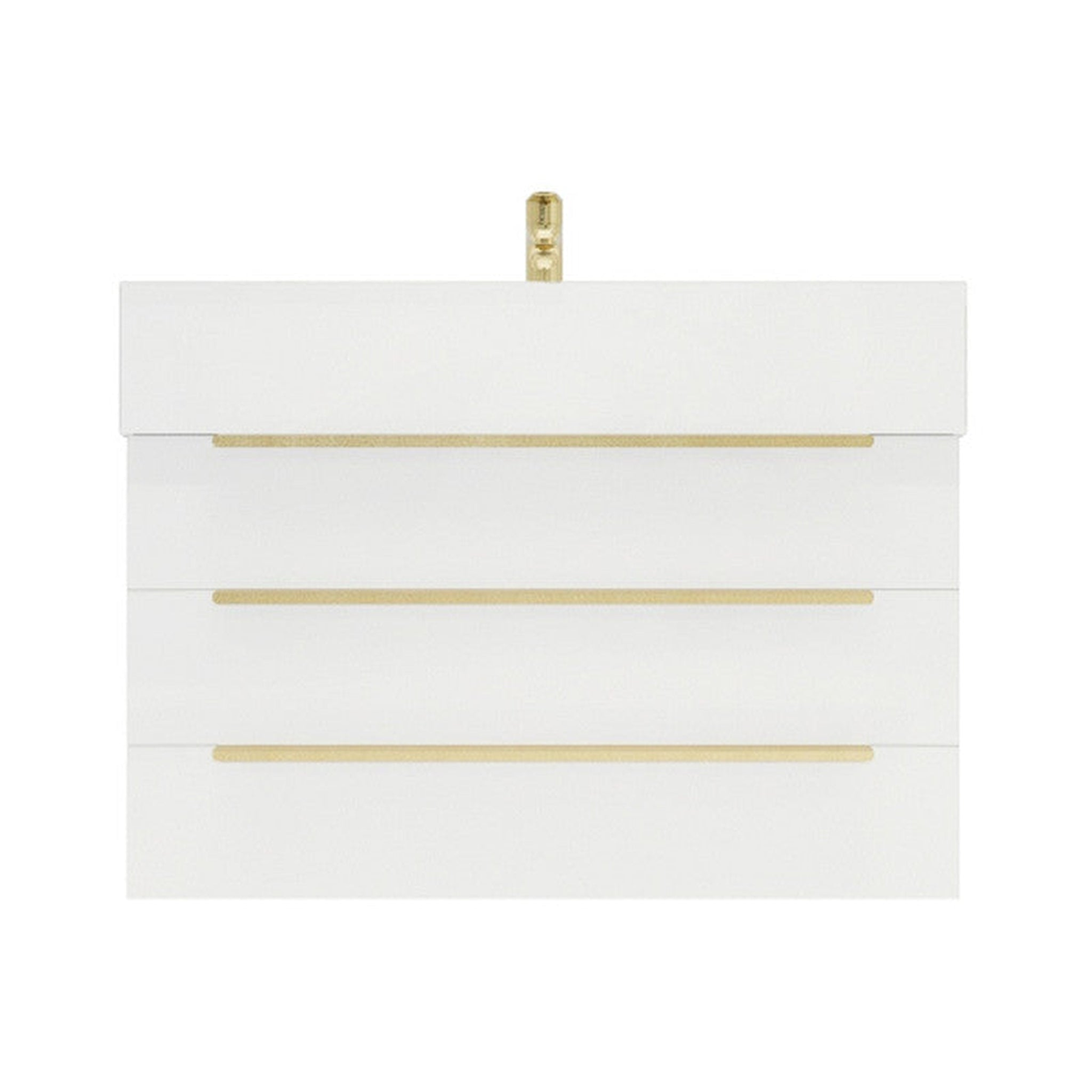 Elara 30" High Gloss White Wall-Mounted Vanity With Single Reinforced White Acrylic Sink