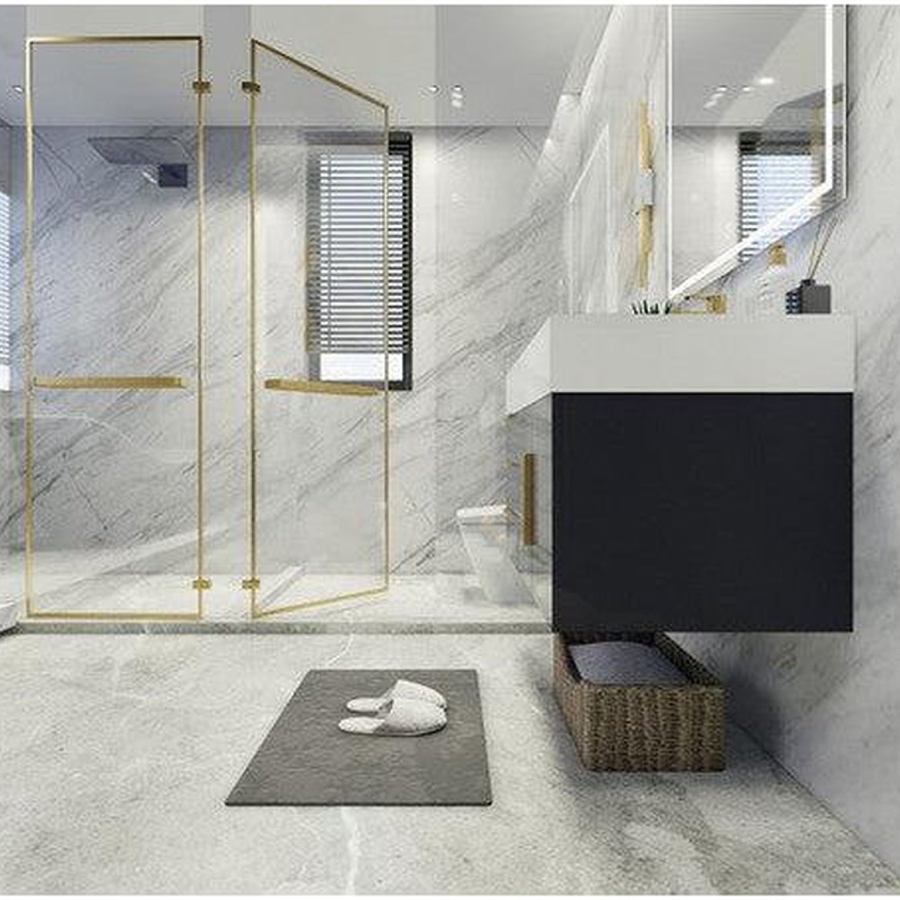 Elara 36" High Gloss Gray Wall-Mounted Vanity With Left Side Drawers and Single Reinforced White Acrylic Sink