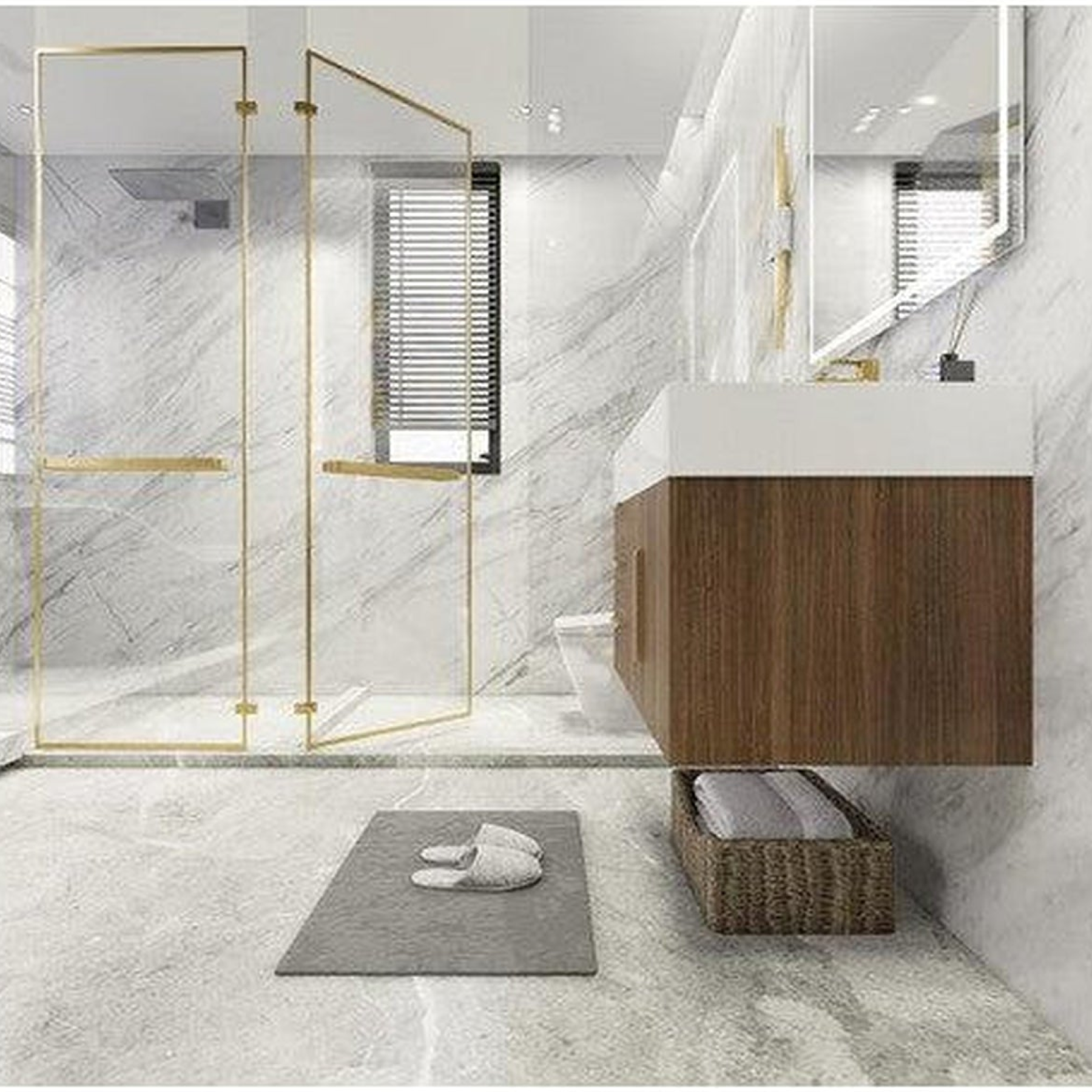 Elara 36" Rosewood Wall-Mounted Vanity With Left Side Drawers and Single Reinforced White Acrylic Sink