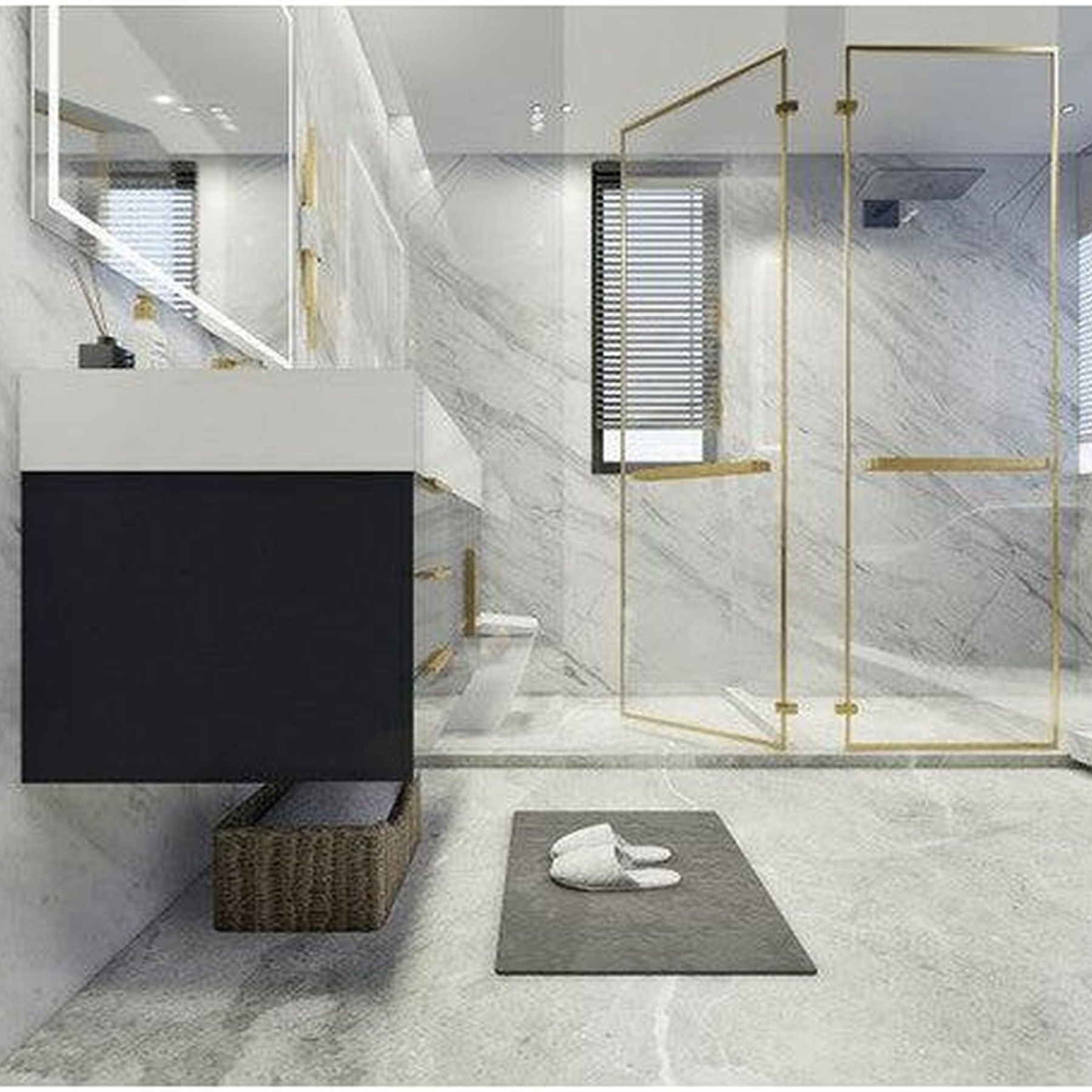 Elara 42" High Gloss Gray Wall-Mounted Vanity With Left Side Drawers and Single Reinforced White Acrylic Sink