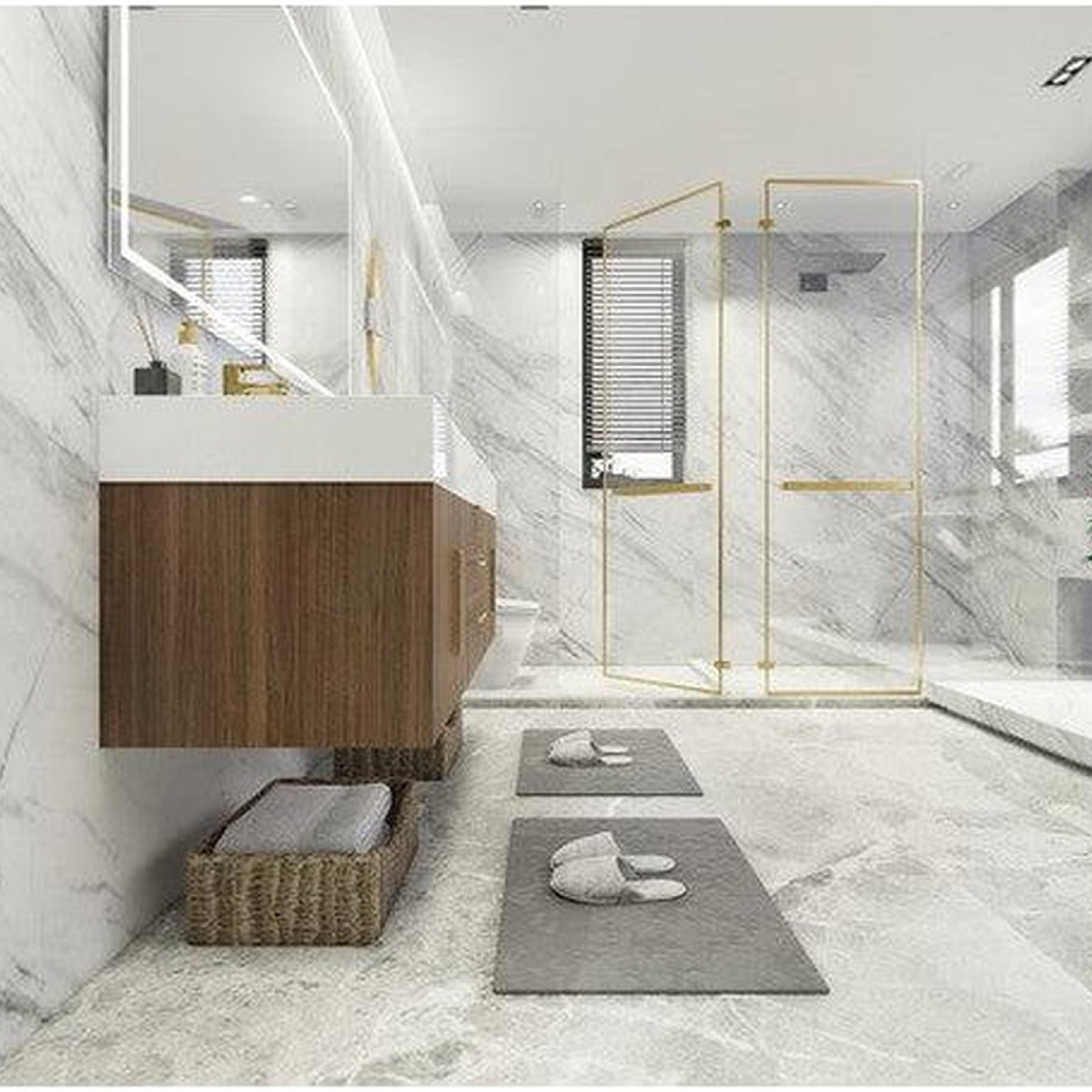 Elara 60" Rosewood Wall-Mounted Vanity With Double Reinforced White Acrylic Sinks