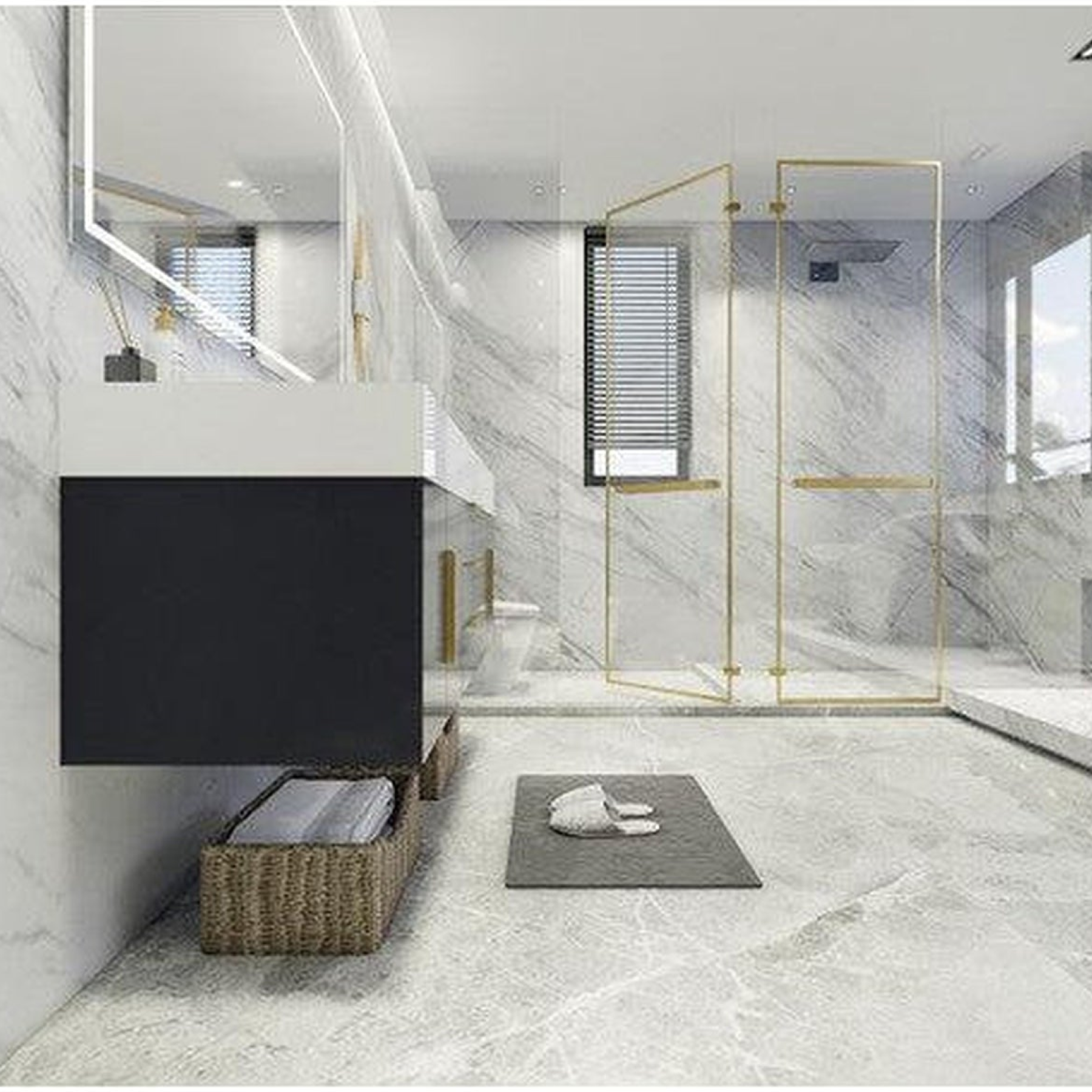 Elara 60" High Gloss Gray Wall-Mounted Vanity With Single Reinforced White Acrylic Sink