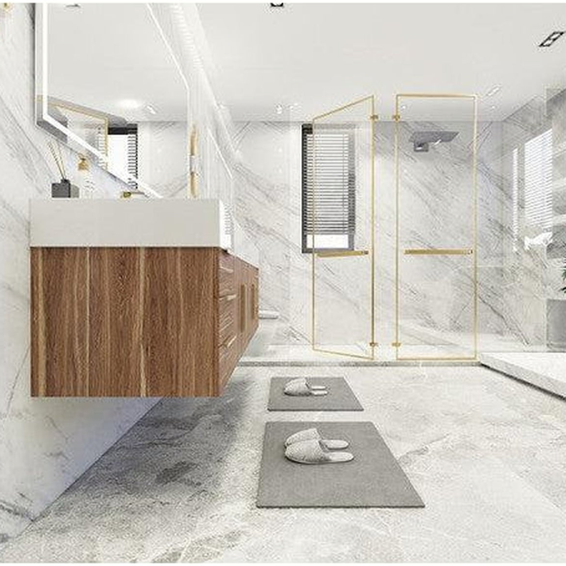 Elara 72" White Oak Wall-Mounted Vanity With Double Reinforced White Acrylic Sinks