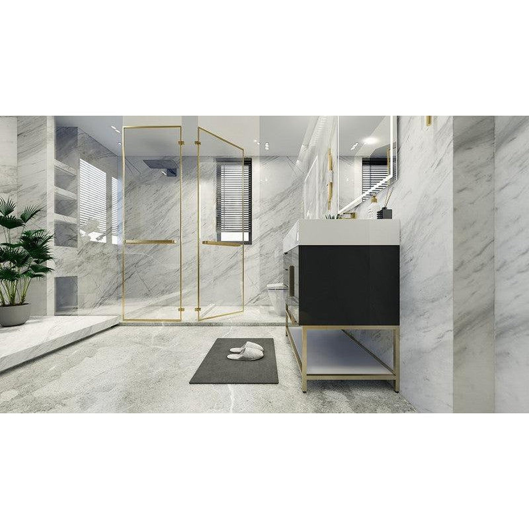 Elara 36" High Gloss Gray Freestanding Vanity With Left Side Drawers and Single Reinforced White Acrylic Sink