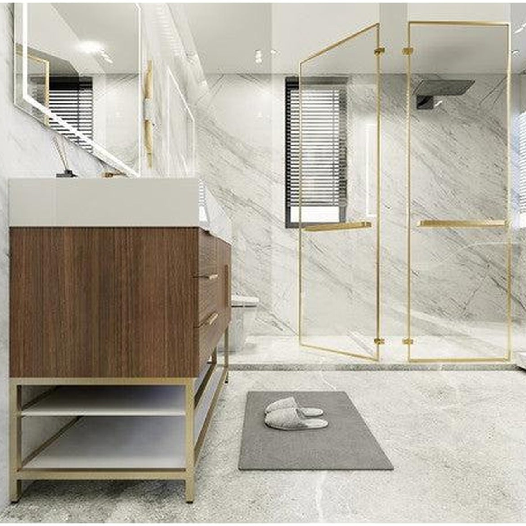 Elara 42" Rosewood Freestanding Vanity With Left Side Drawers and Single Reinforced White Acrylic Sink