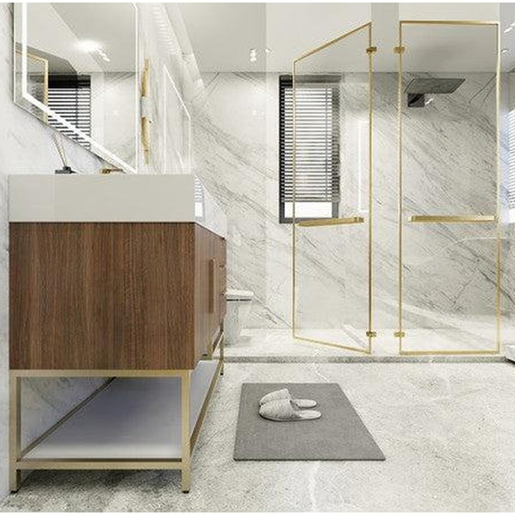 Elara 42" Rosewood Freestanding Vanity With Right Side Drawers and Single Reinforced White Acrylic Sink