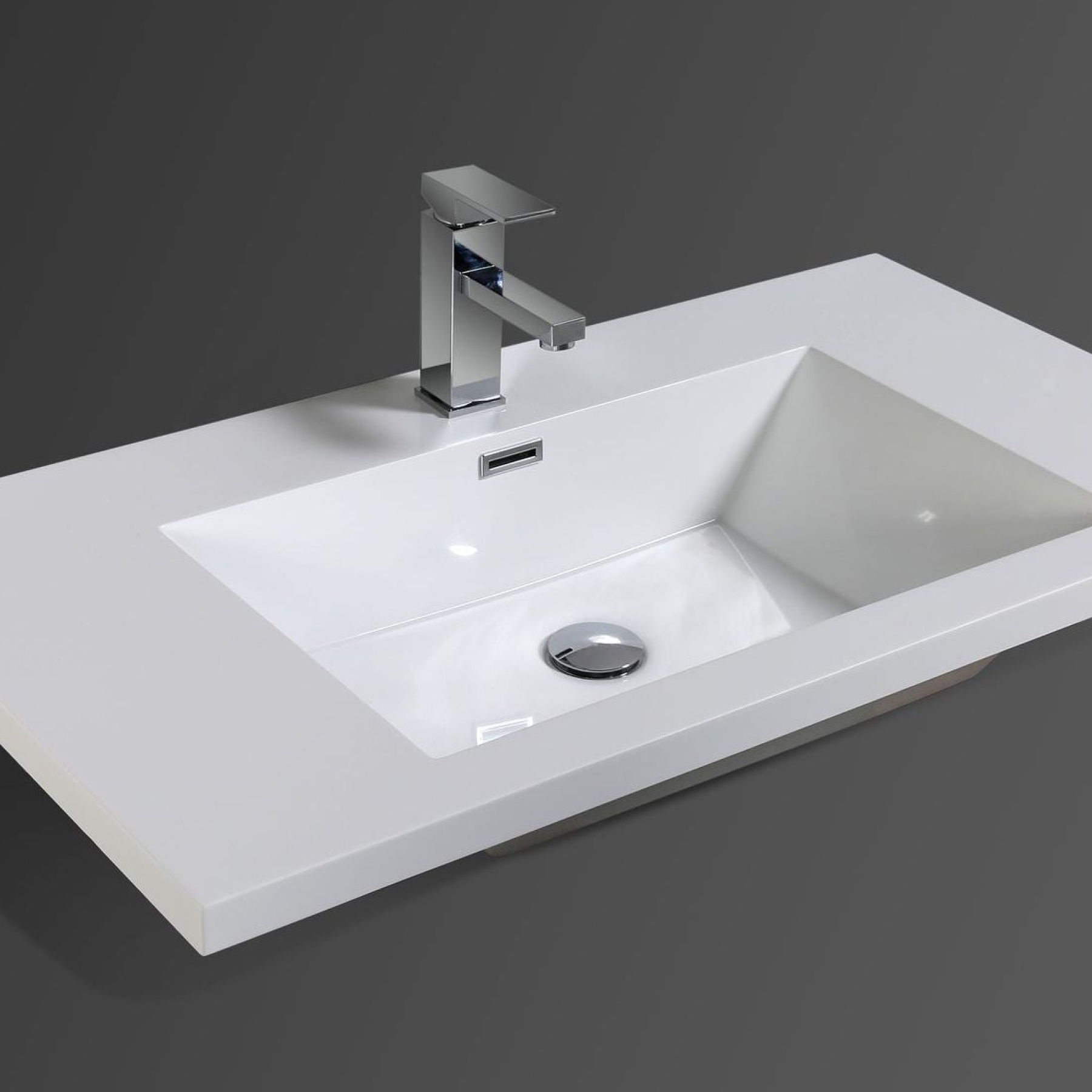 Amara 36" High Gloss Night Blue Freestanding Vanity With Single Reinforced White Acrylic Sink
