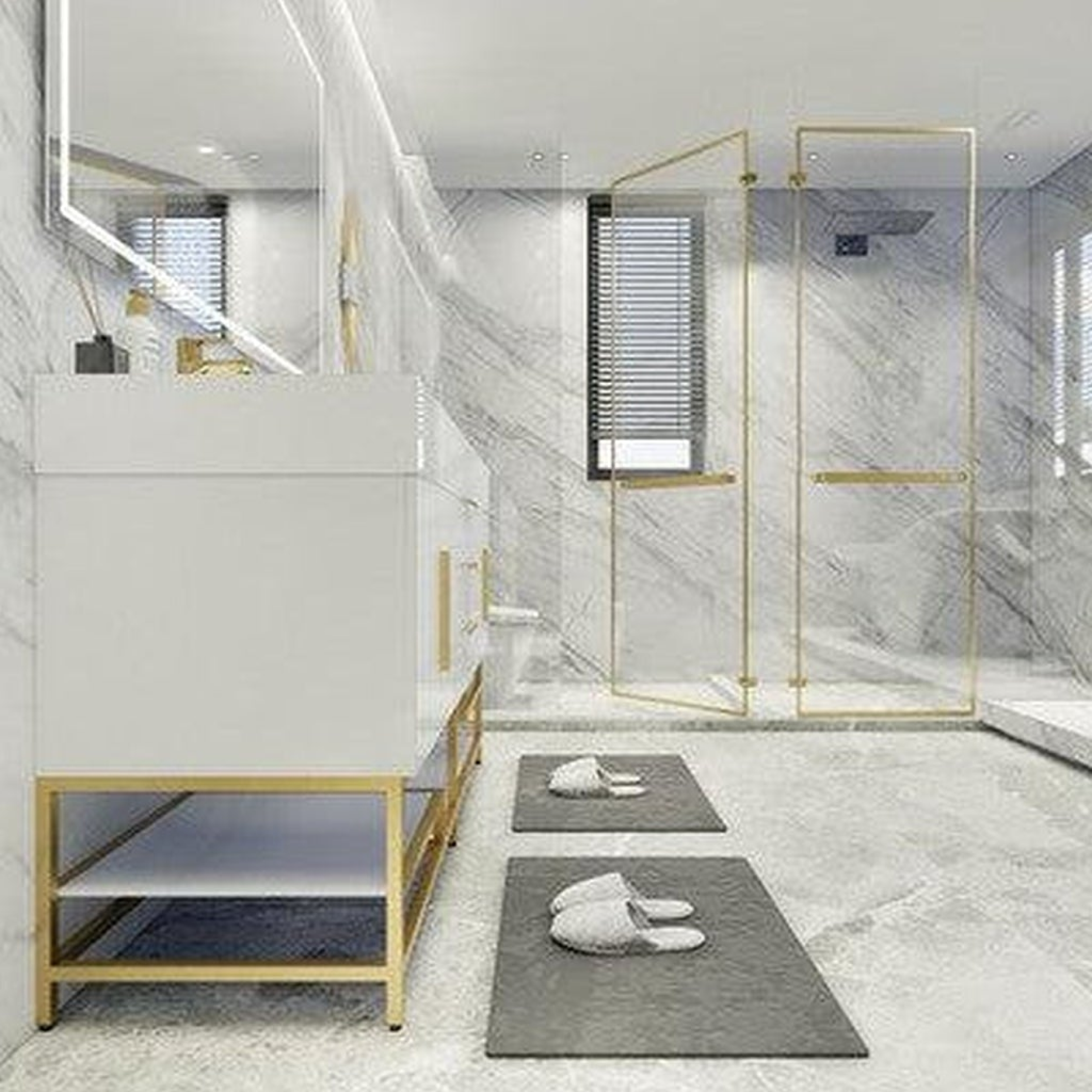 Elara 60" High Gloss White Freestanding Vanity With Double Reinforced White Acrylic Sinks