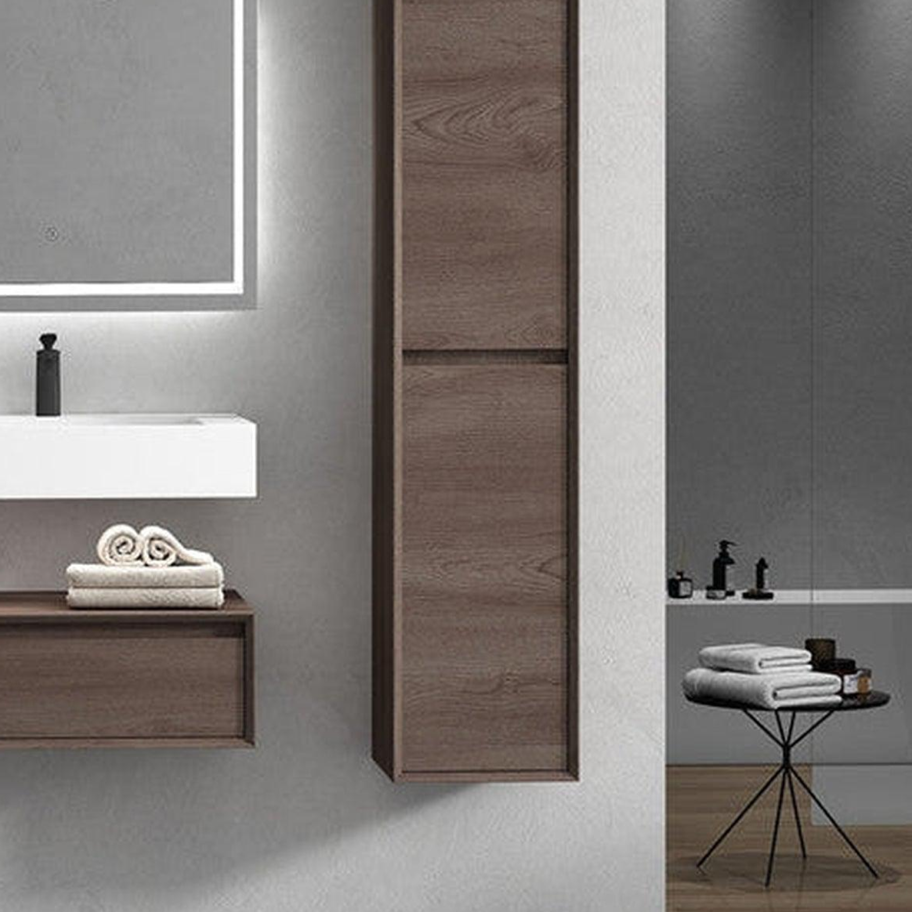 Aria 30" Red Oak Floating Vanity With Single Reinforced White Acrylic Sink