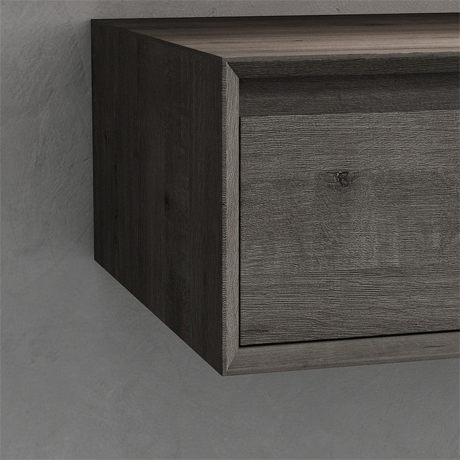 Aria 30" Smoke Oak Floating Vanity With Single Reinforced White Acrylic Sink