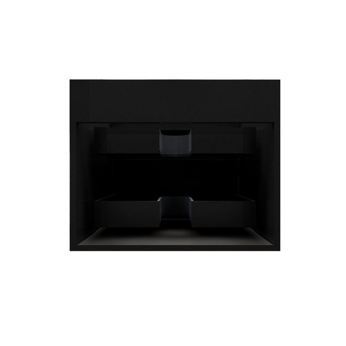 Prime 24" Gloss Black Wall-Mounted Vanity With Single Reinforced White Acrylic Sink