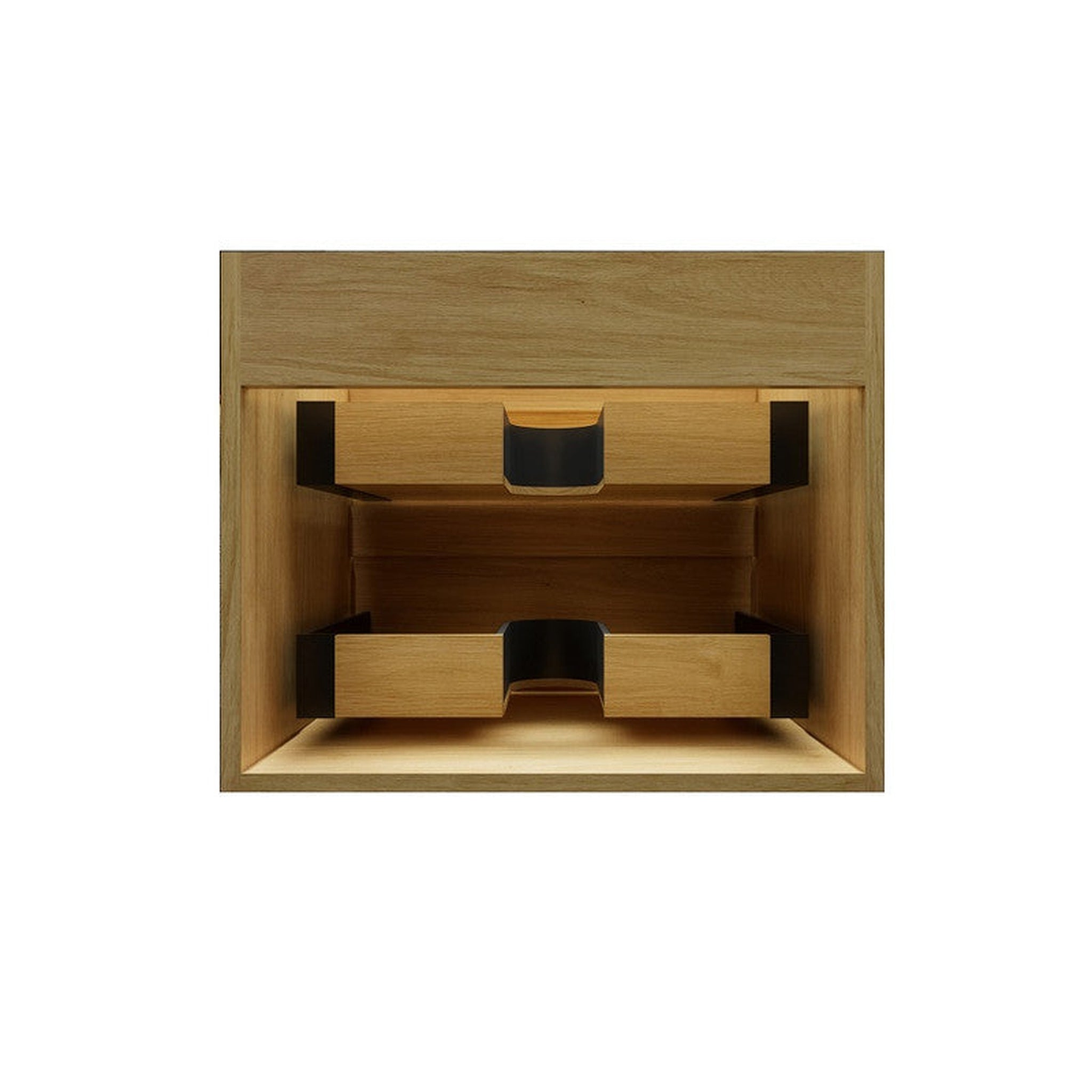 Prime 24" Teak Oak Wall-Mounted Vanity With Single Reinforced White Acrylic Sink