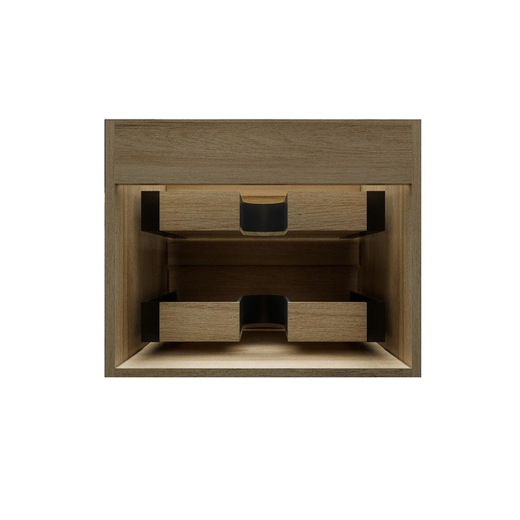 Prime 24" Coffee Wood Wall-Mounted Vanity With Single Reinforced White Acrylic Sink